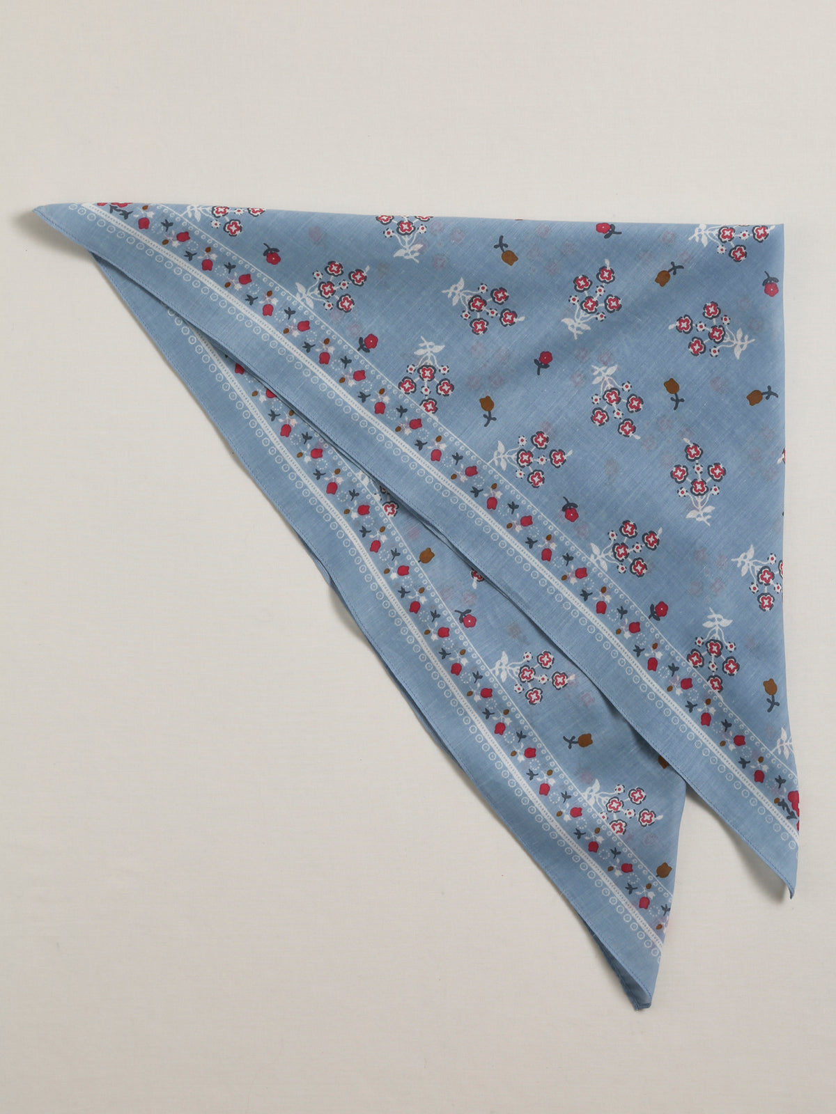 Bandana met boeketjesmotief - Biokatoen