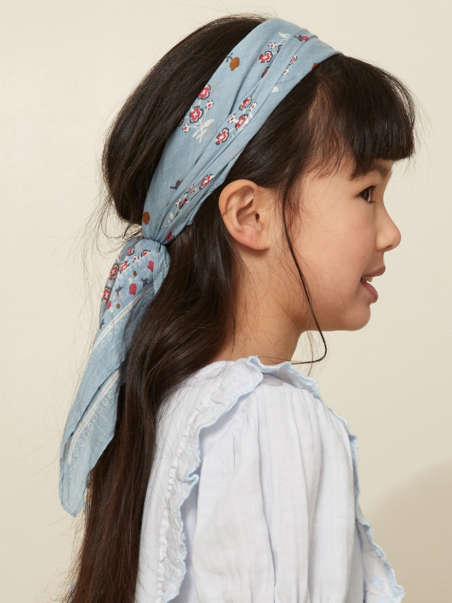 Bandana met boeketjesmotief - Biokatoen
