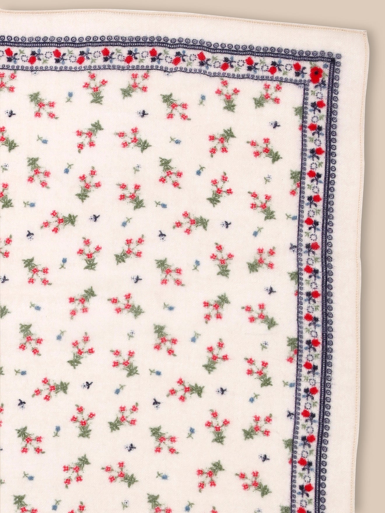Foulard bourgeons en étamine de laine Fille