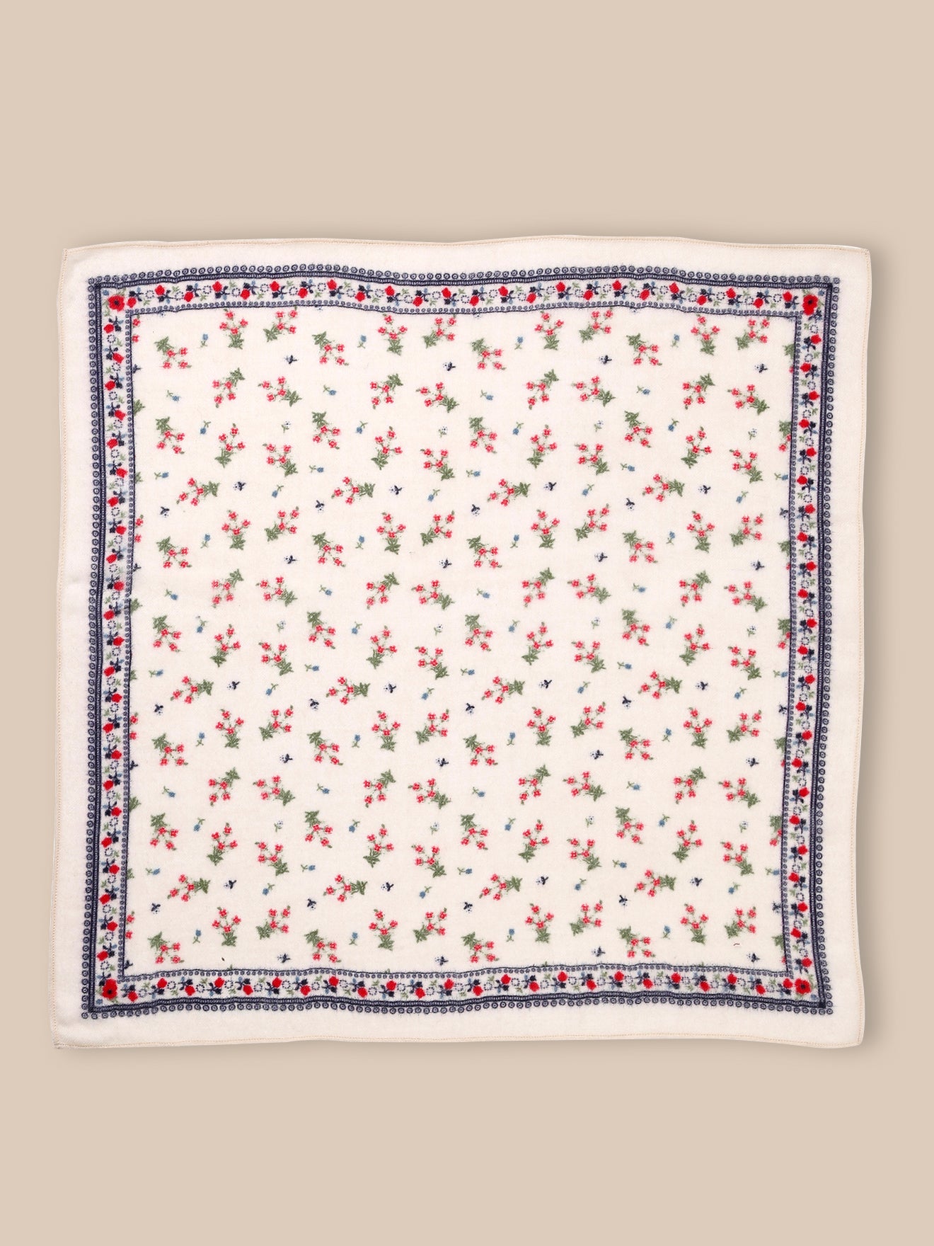 Foulard bourgeons en étamine de laine Fille