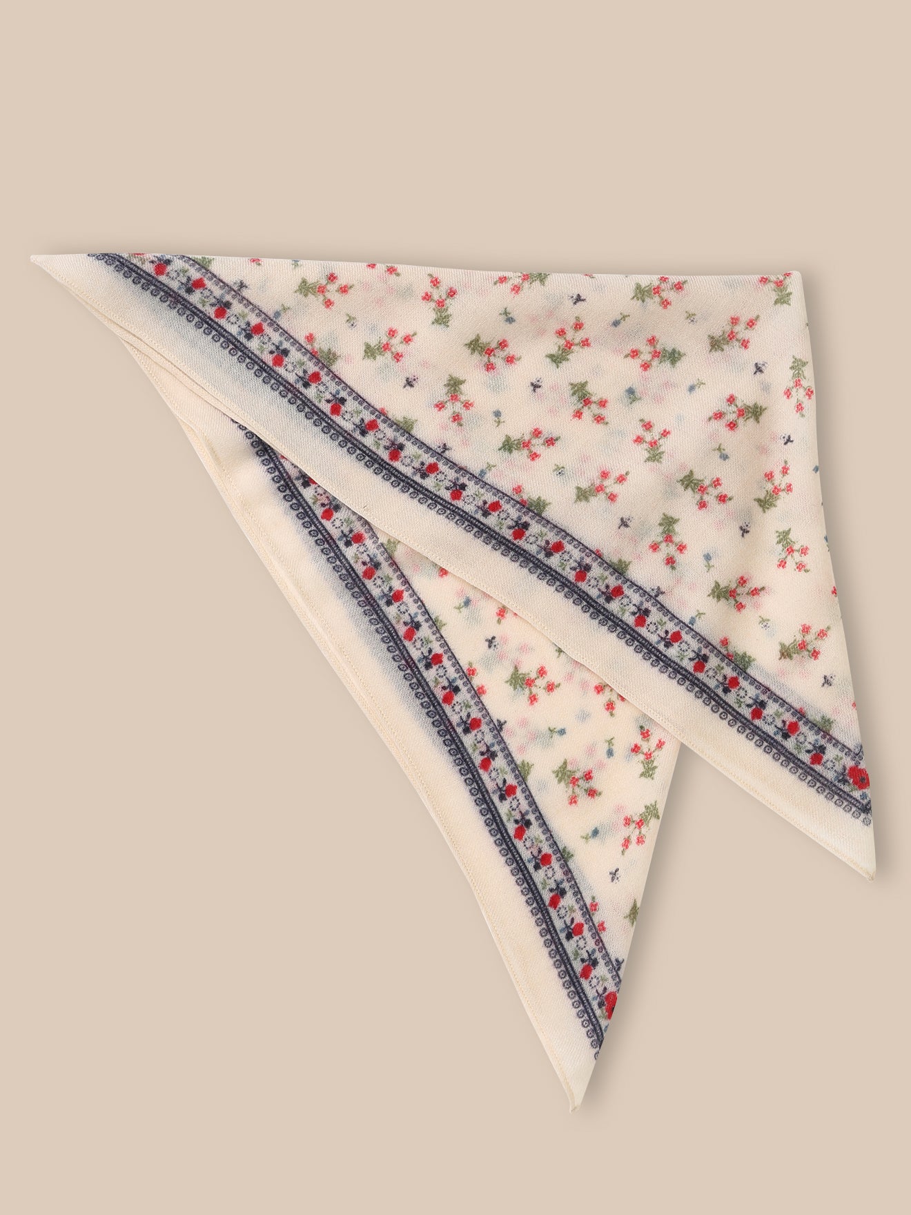Foulard bourgeons en étamine de laine Fille