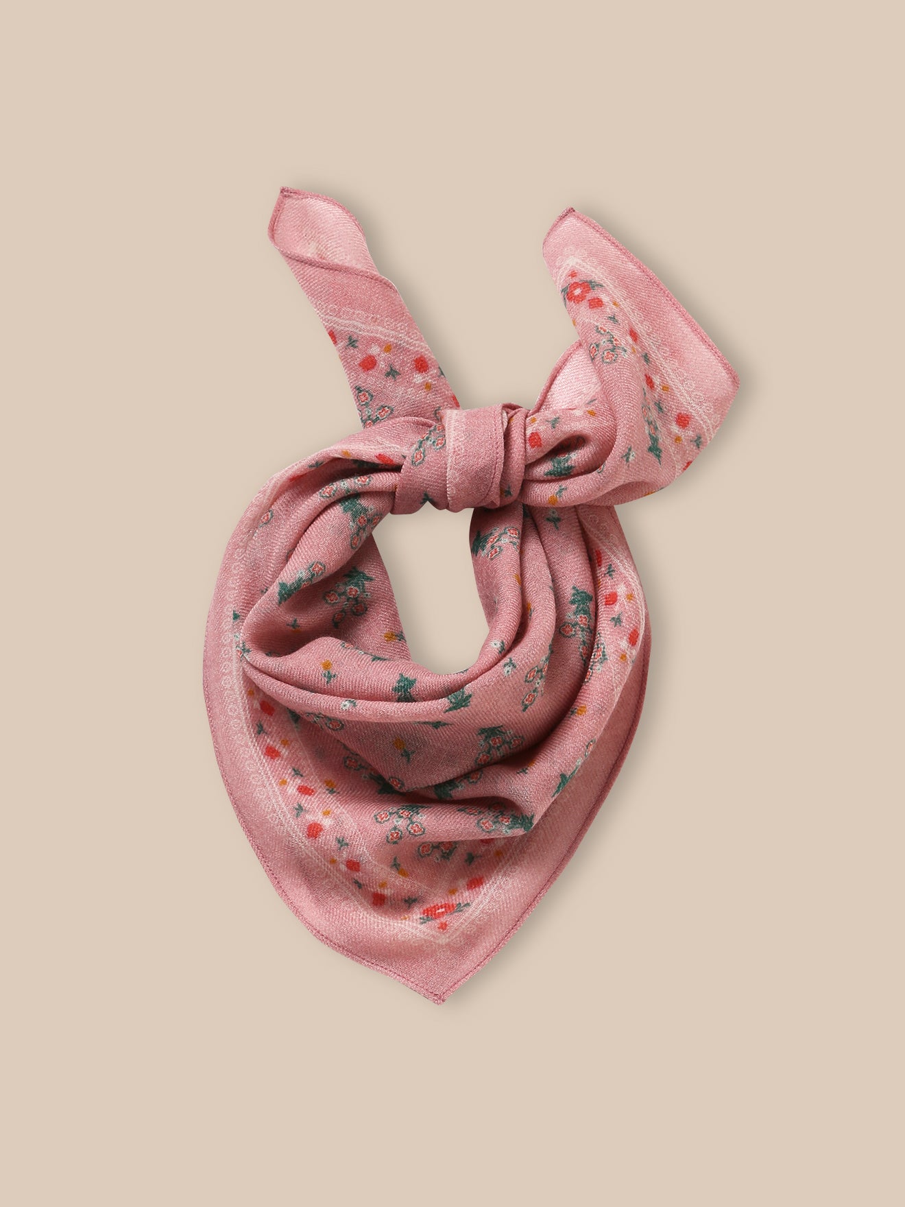 Foulard bourgeons en étamine de laine Fille