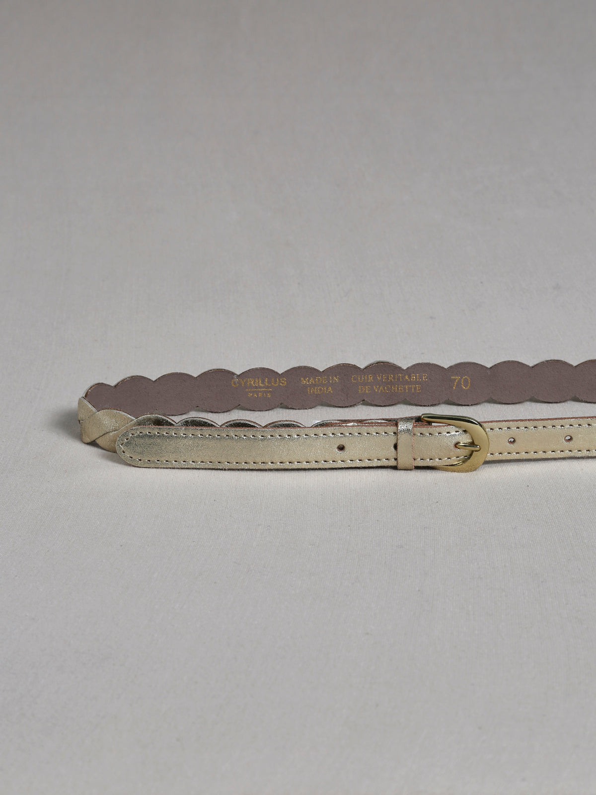 Ceinture tressée en cuir Fille