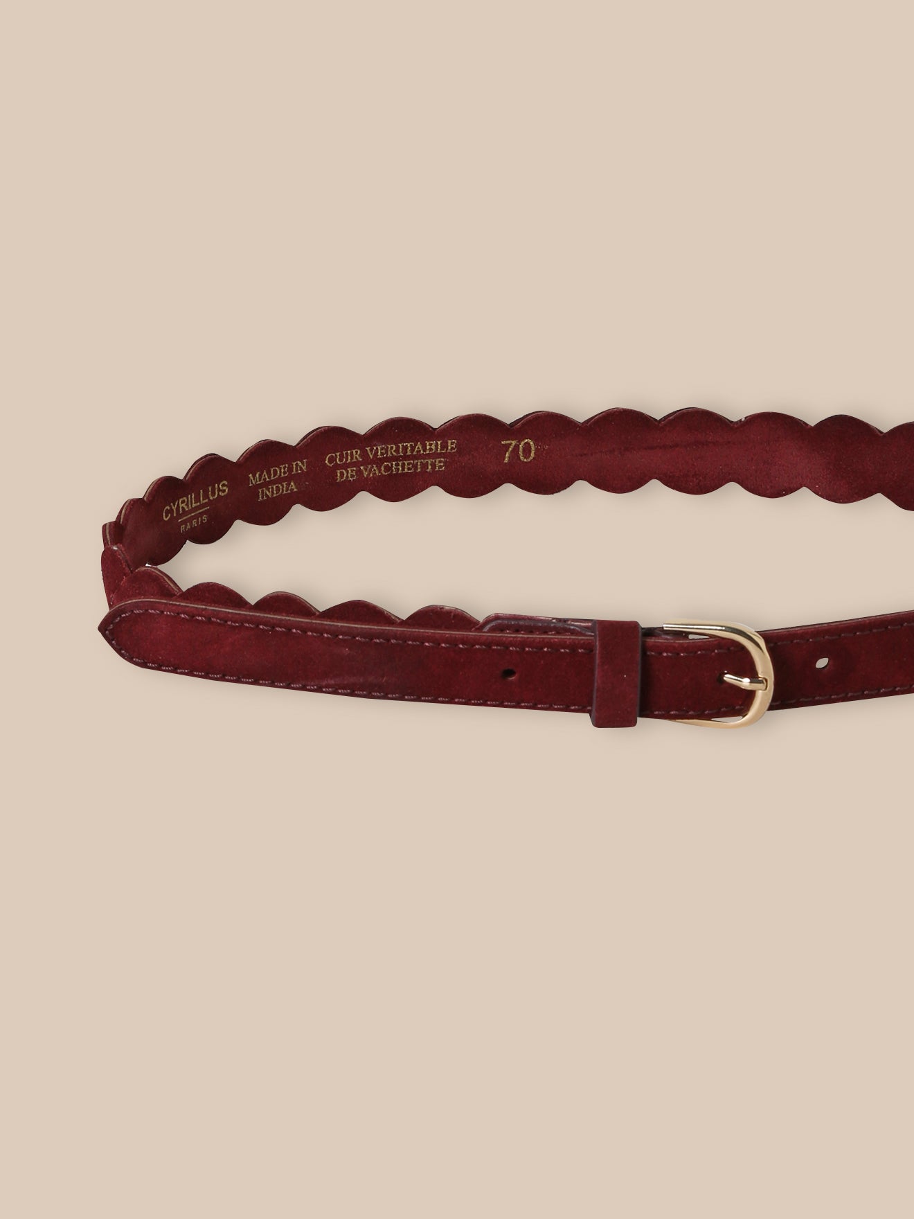 Ceinture tressée en cuir Fille