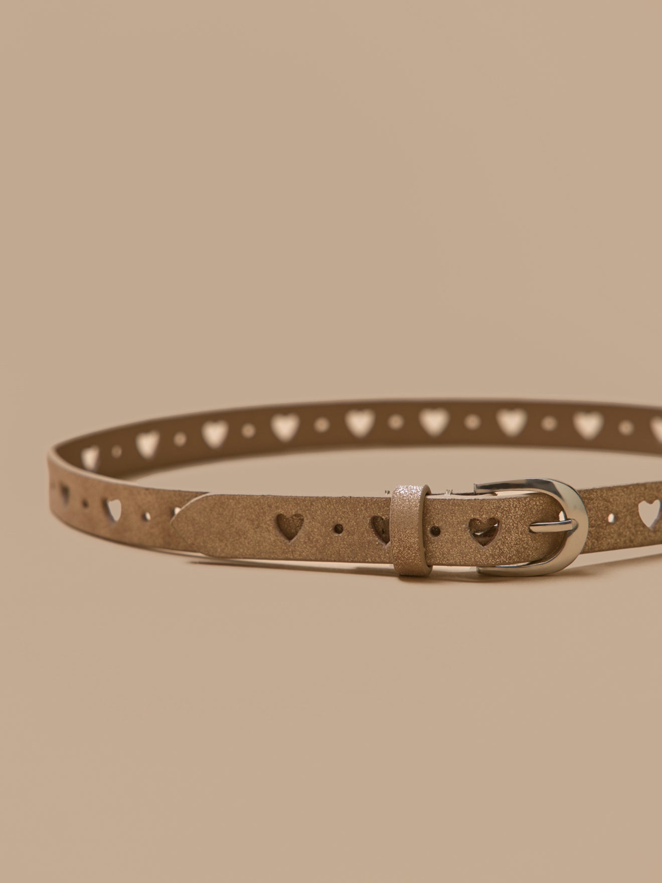 Leren meisjesriem met borduursel