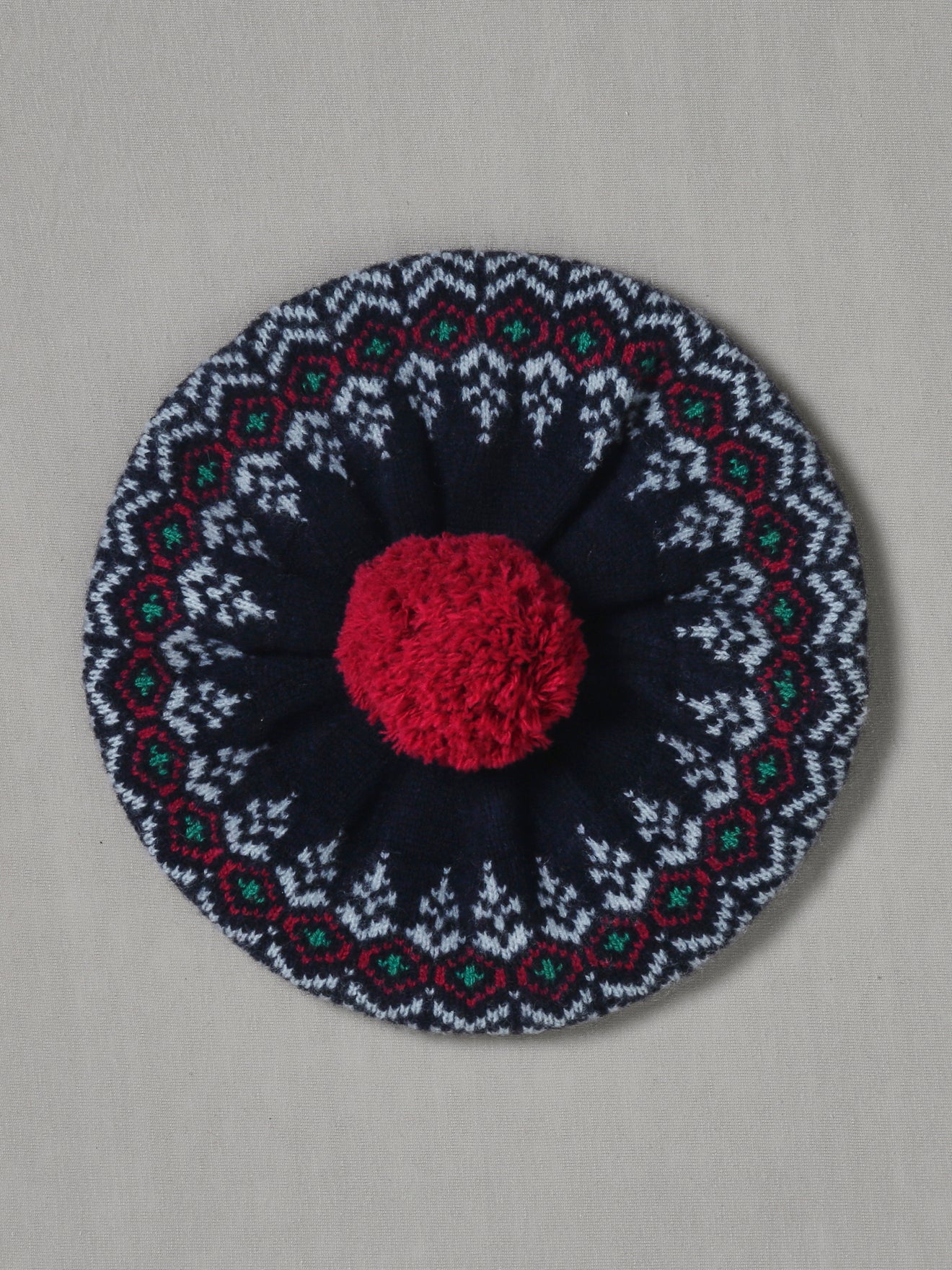Béret jacquard Fille en laine