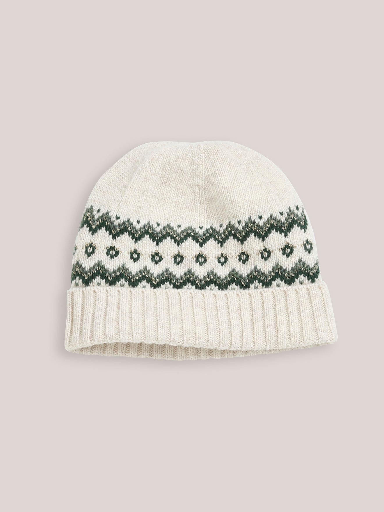 Meisjesmuts in wol met jacquard