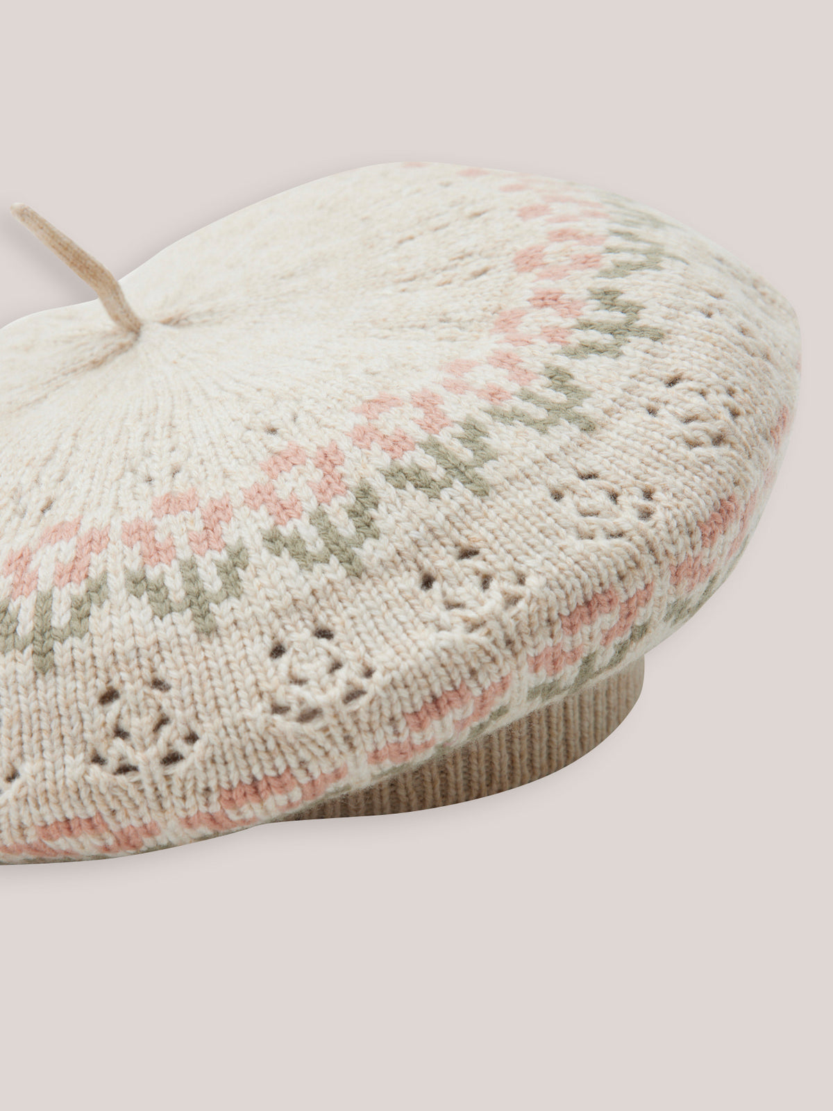 Meisjesbaret met jacquard