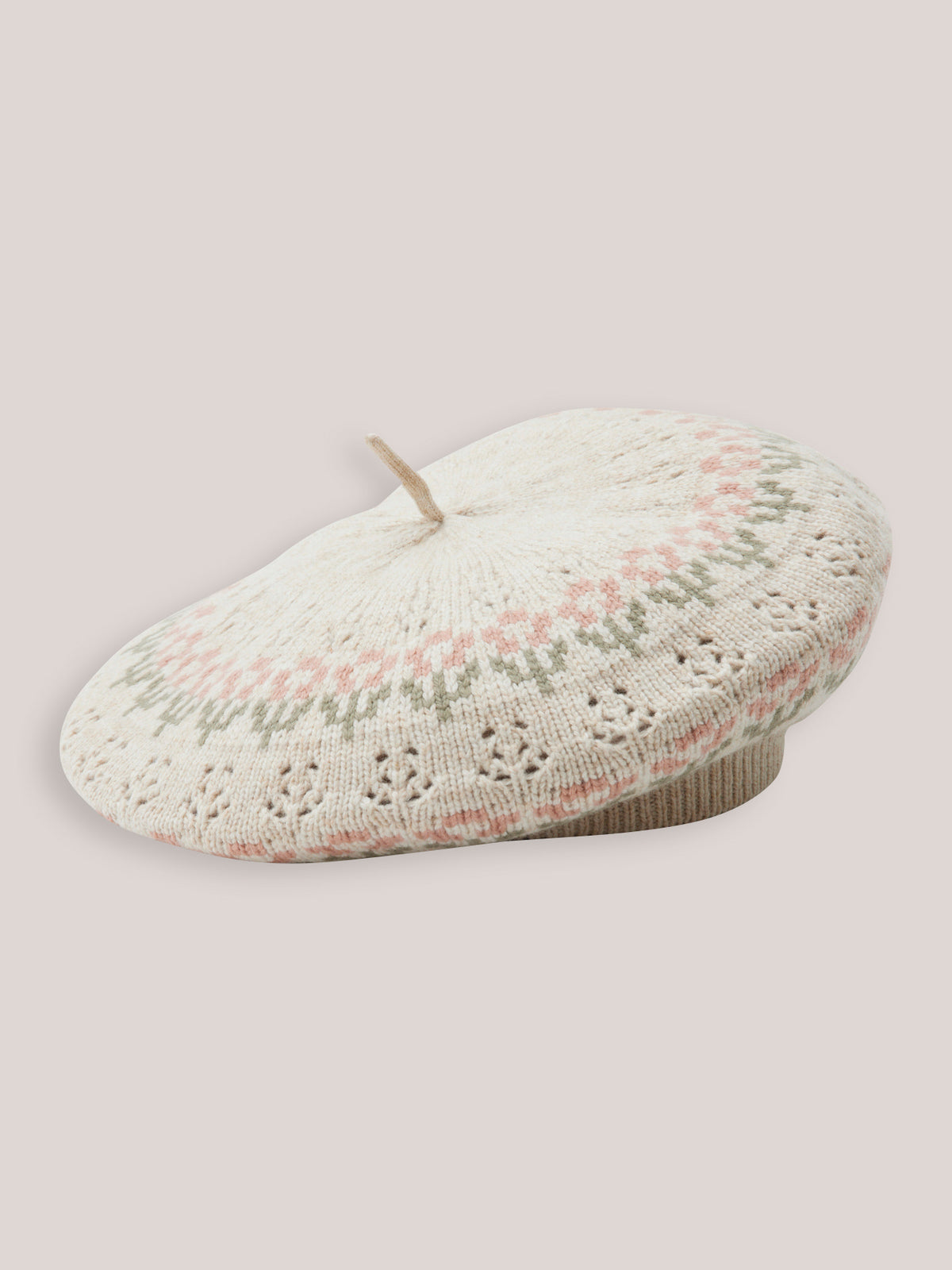 Meisjesbaret met jacquard