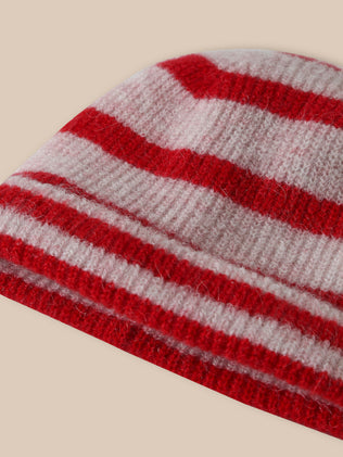 Bonnet rayé laine et mohair fille