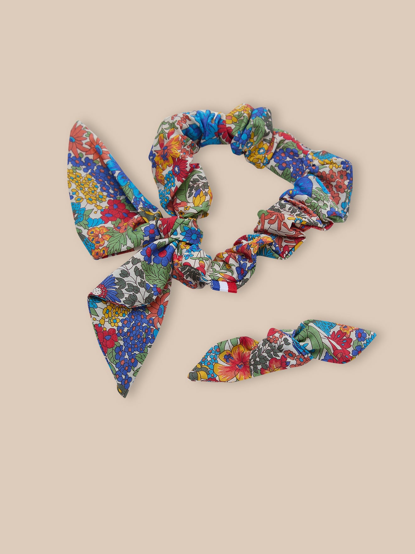 Scrunchie + haarclip in Liberty-stof voor meisjes