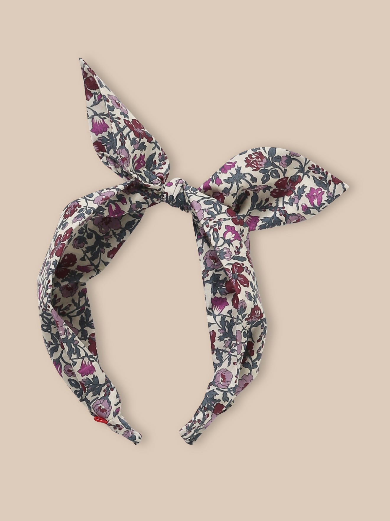 Serre-tête noeud en tissu Liberty Fille