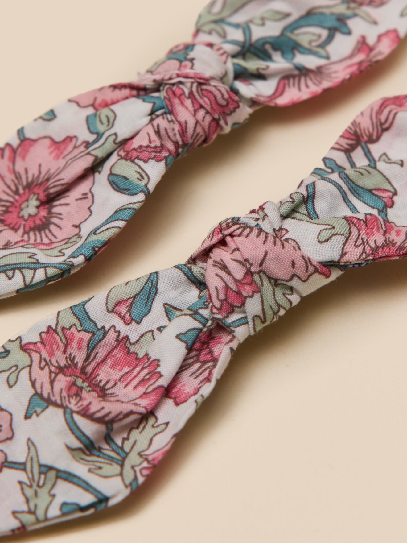 Lot de 2 pinces Fille noeud en tissu Liberty