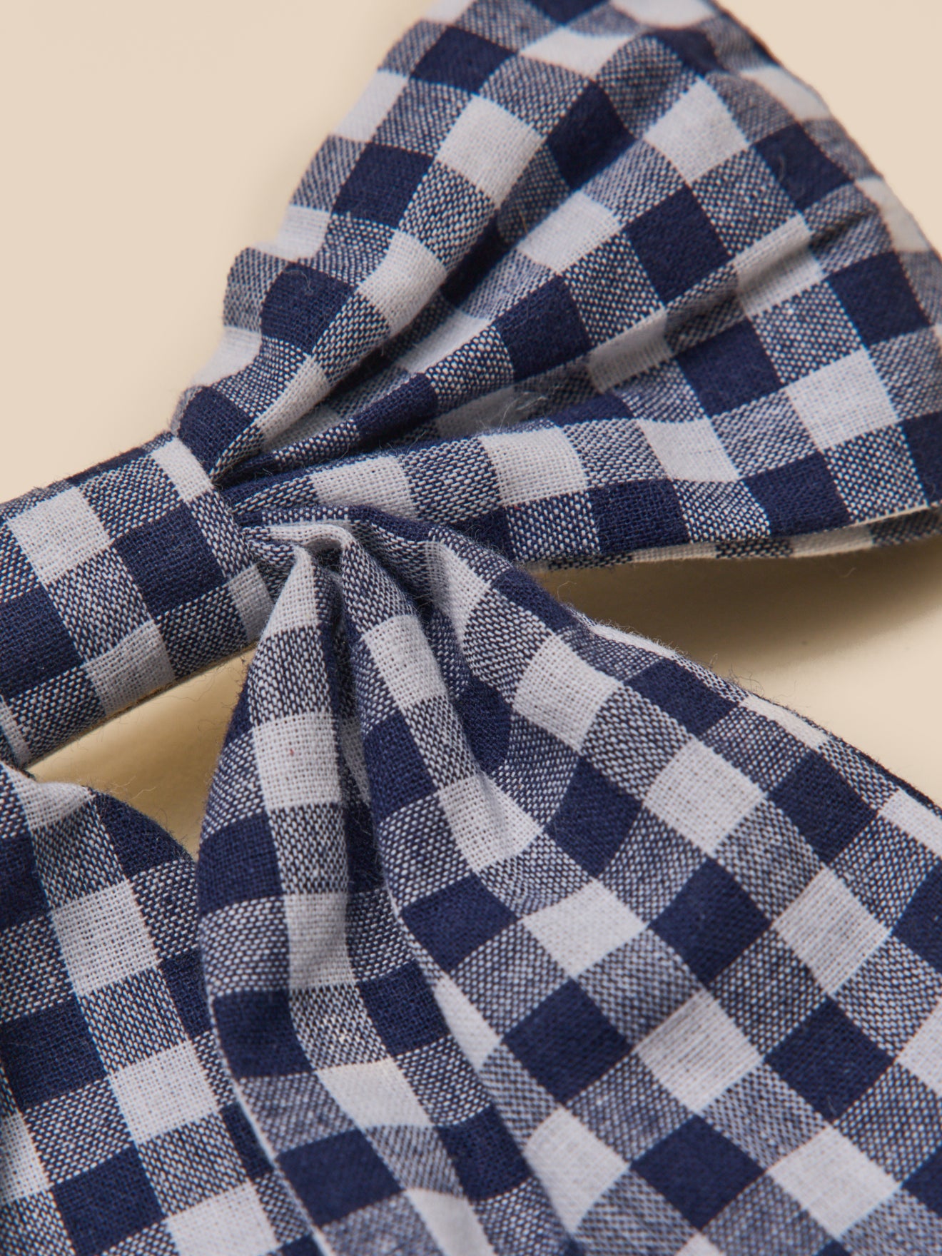 Meisjeshaarspeld met grote strik in vichy