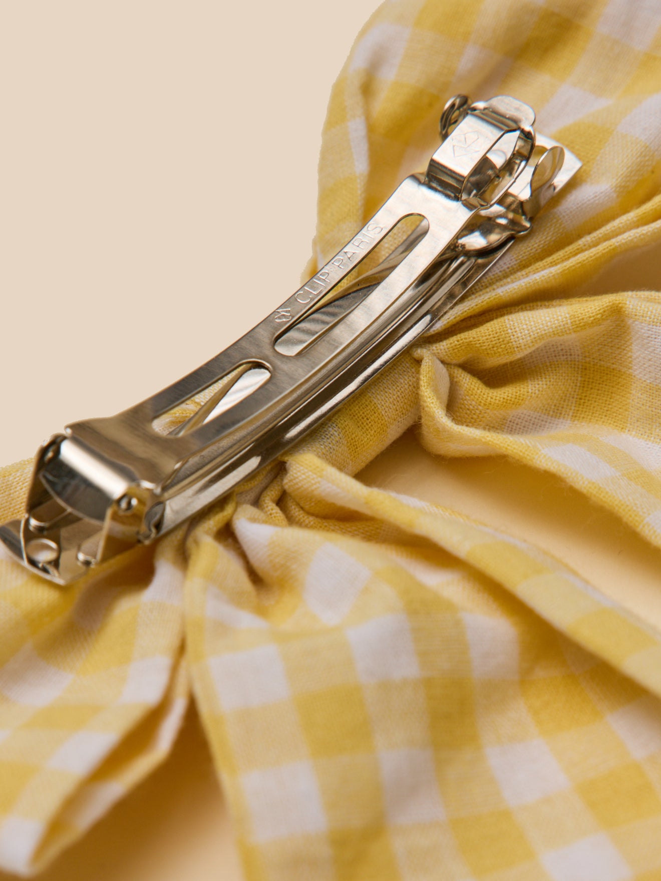 Meisjeshaarspeld met grote strik in vichy