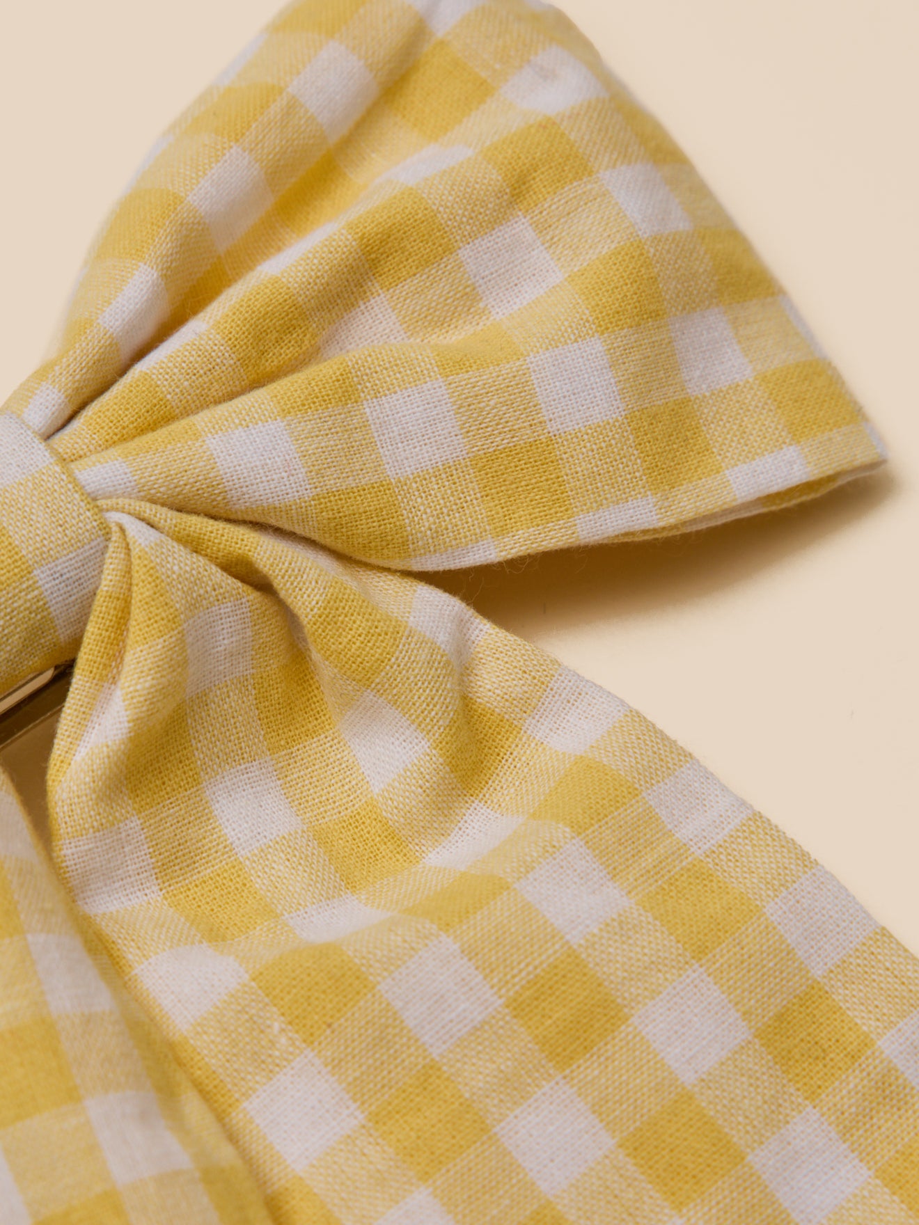 Meisjeshaarspeld met grote strik in vichy