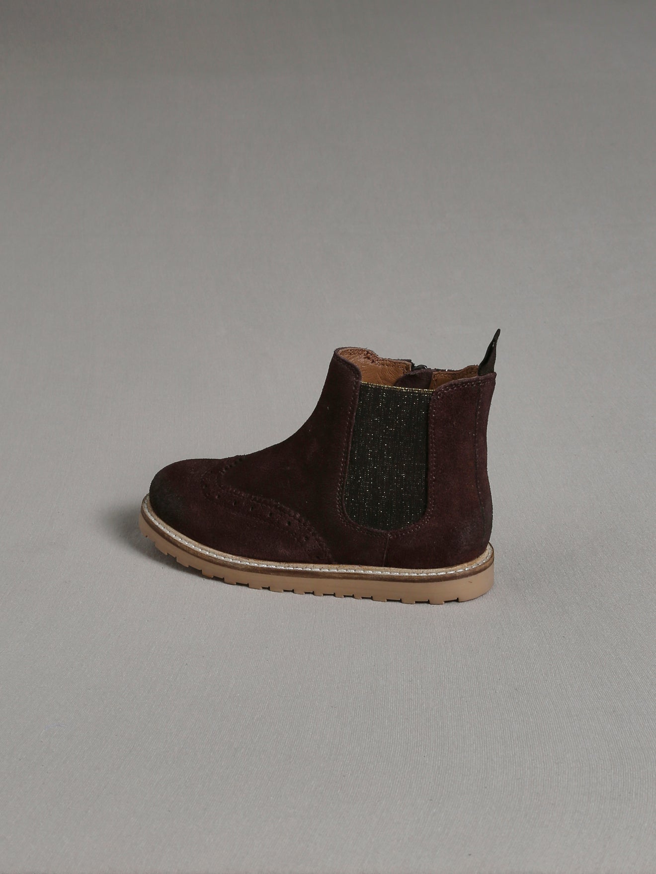 Boots chelsea cuir bout fleuri Fille