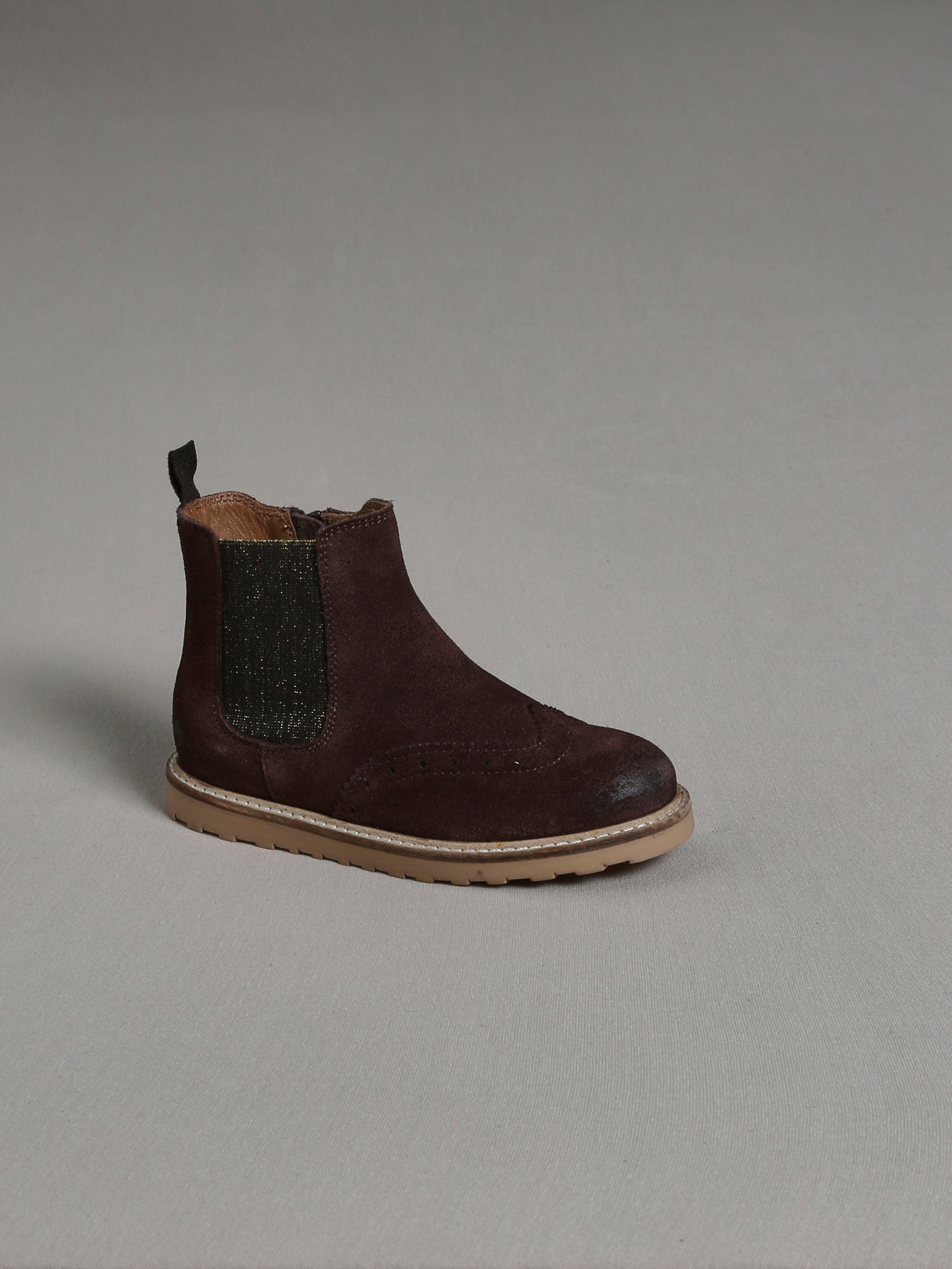 Boots chelsea cuir bout fleuri Fille