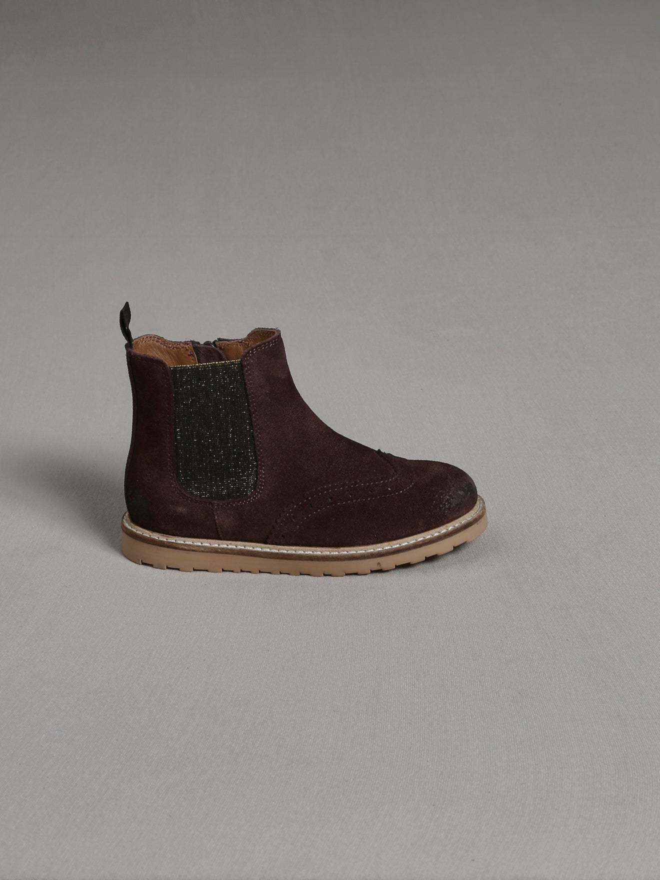 Boots chelsea cuir bout fleuri Fille