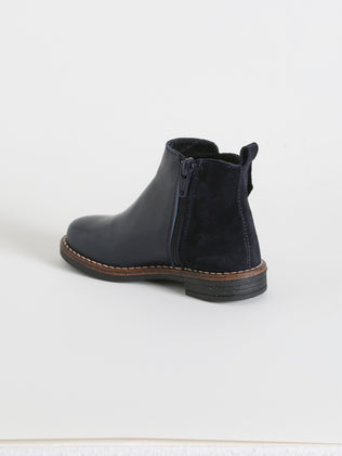 Leren meisjesboots met strikje