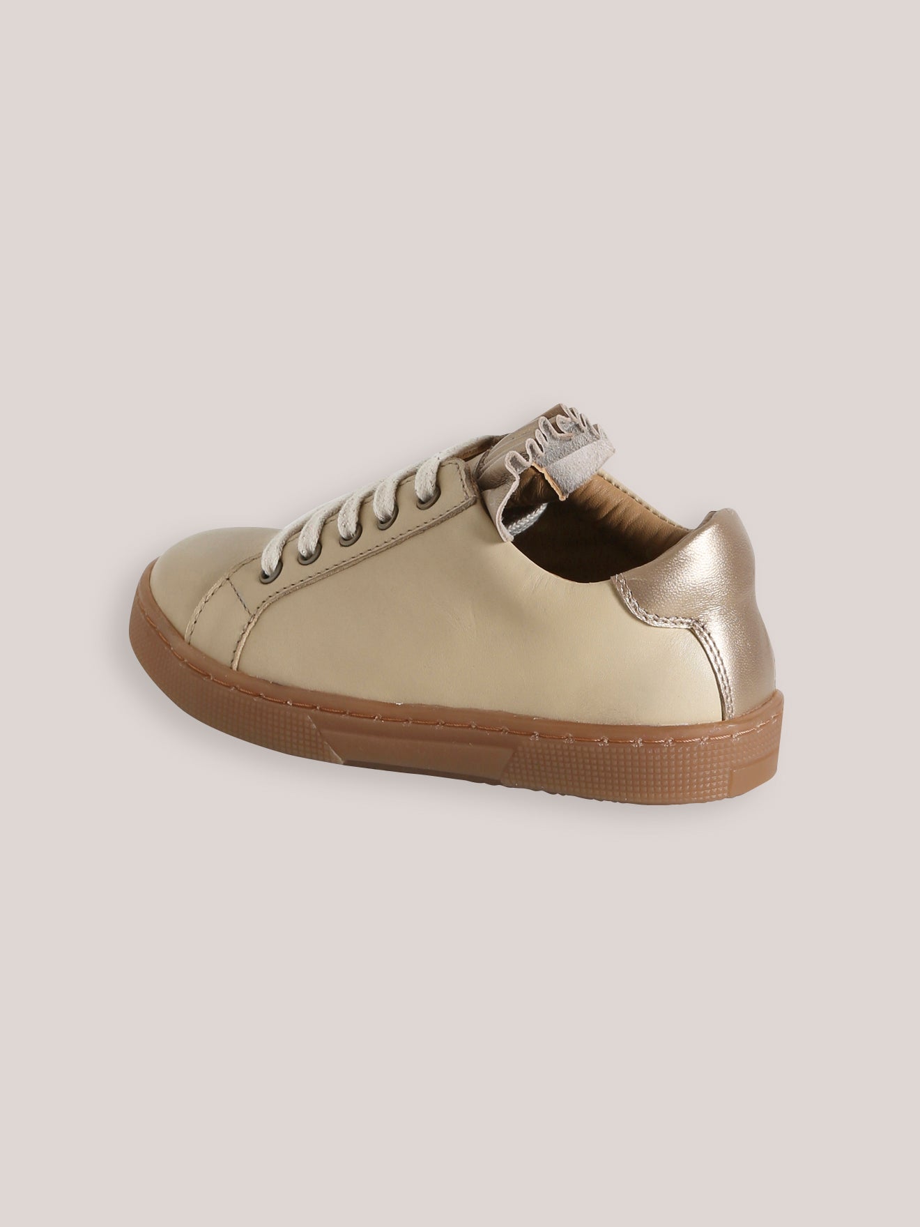 Leren meisjessneakers met ruches