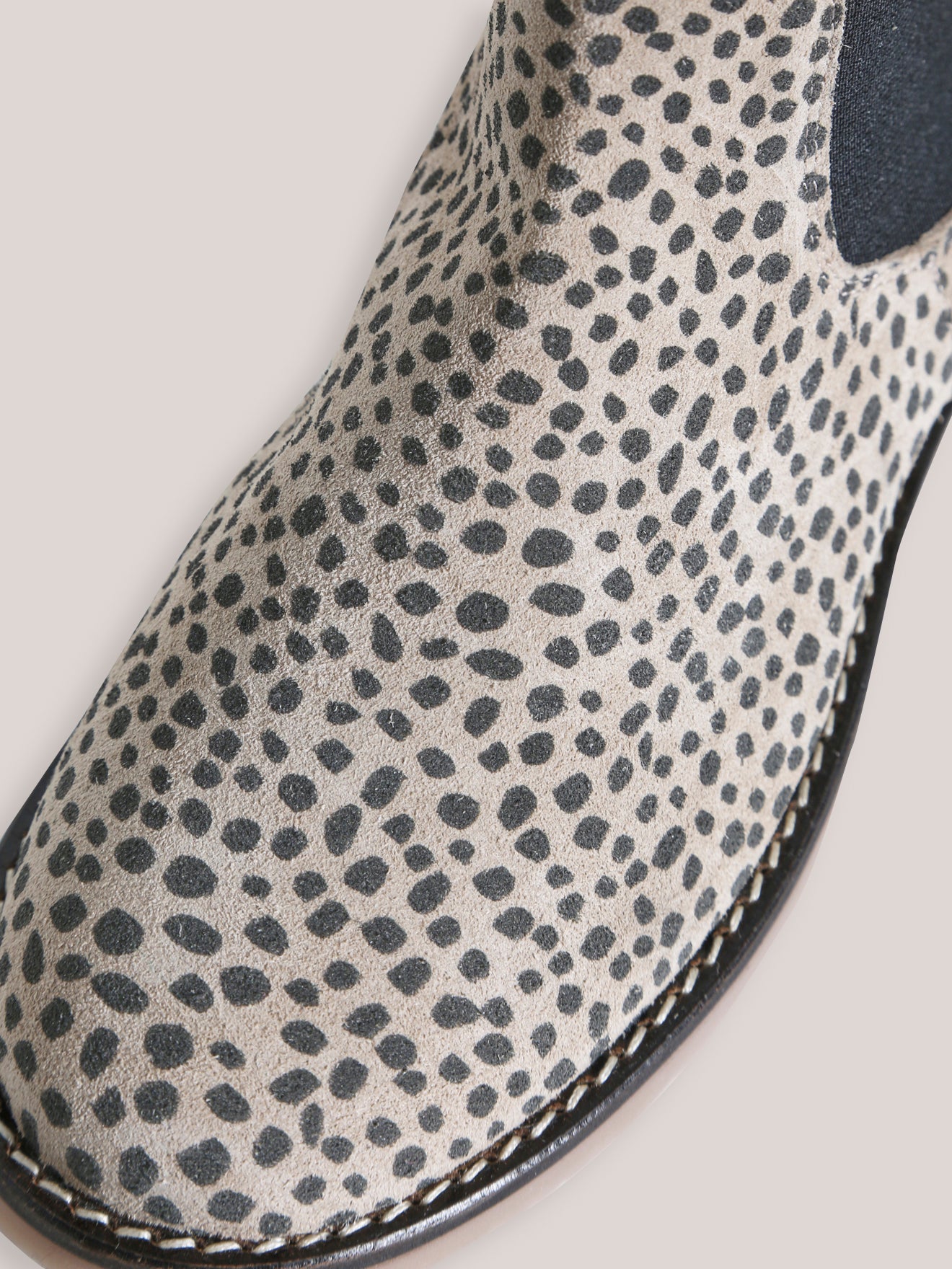 Leren meisjesboots met luipaardmotief