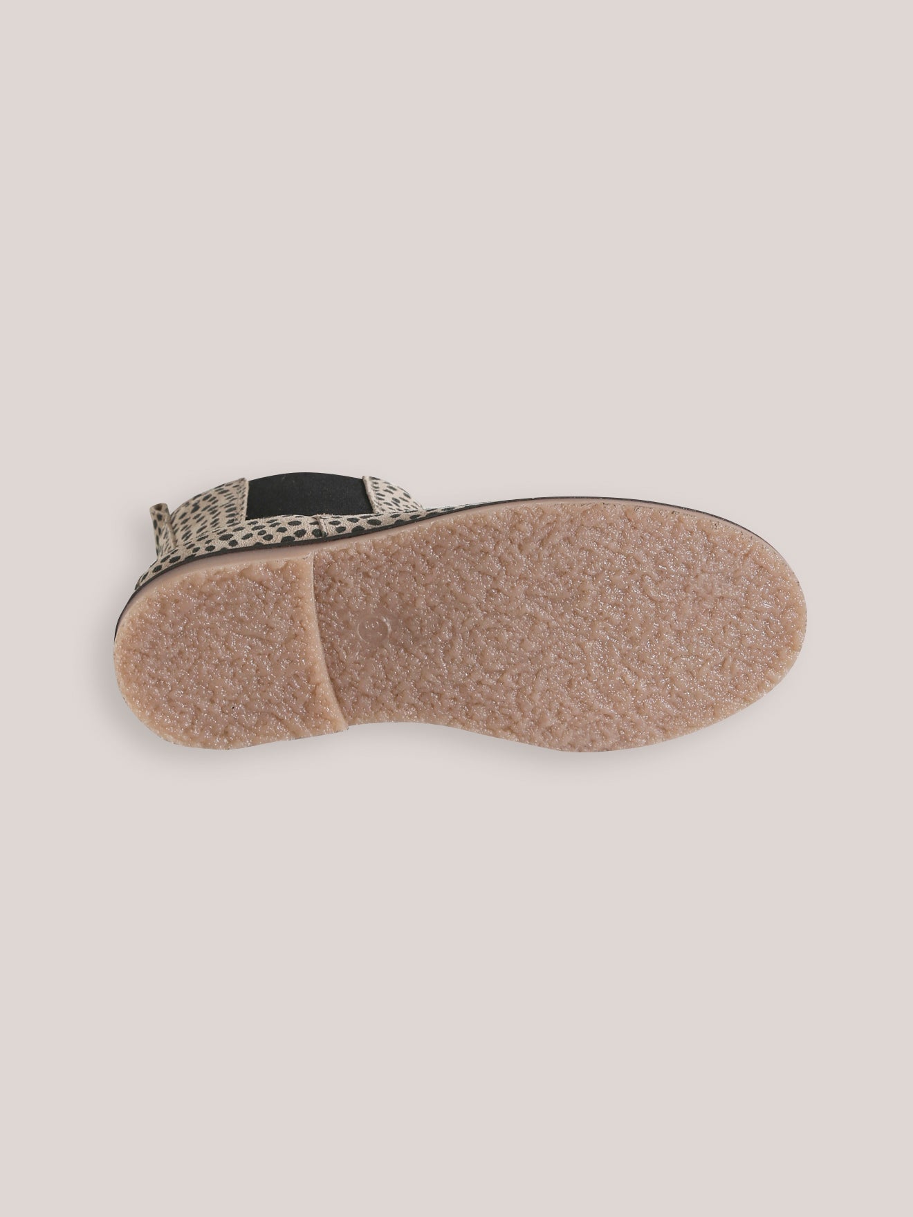 Leren meisjesboots met luipaardmotief