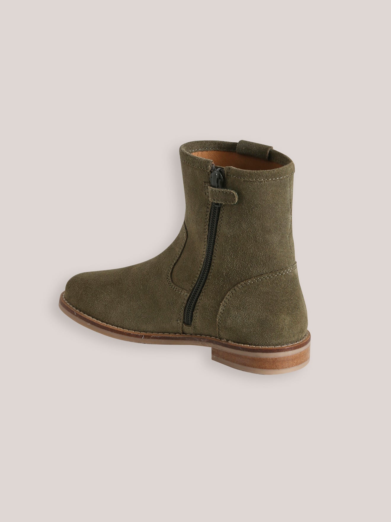 Leren meisjesboots met pompons