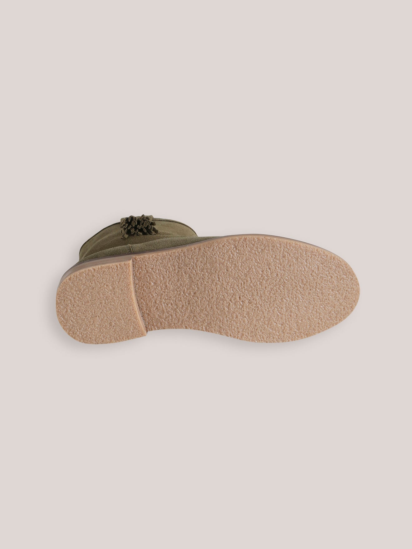 Leren meisjesboots met pompons