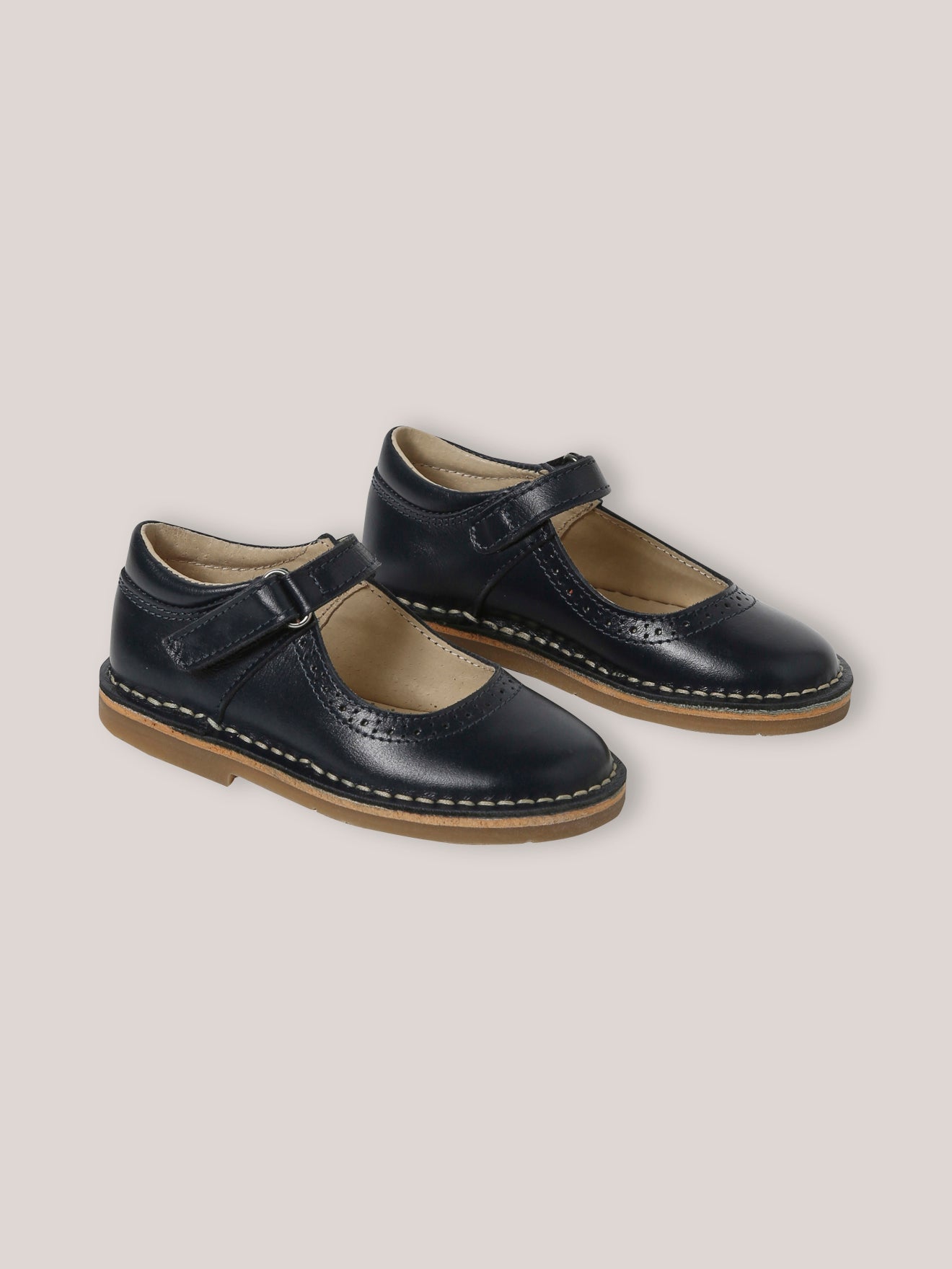 Leren babyschoenen met riempje