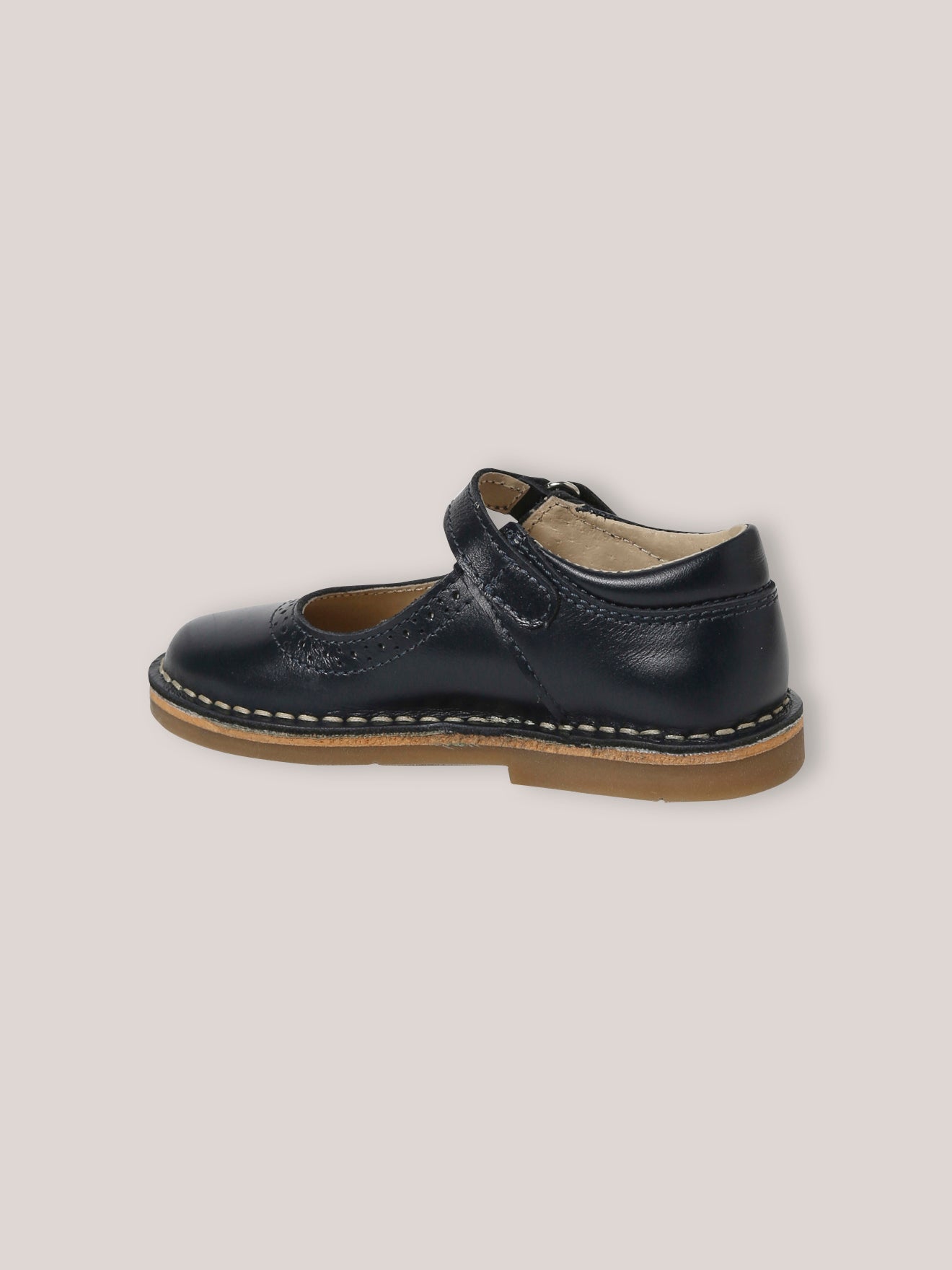 Leren babyschoenen met riempje