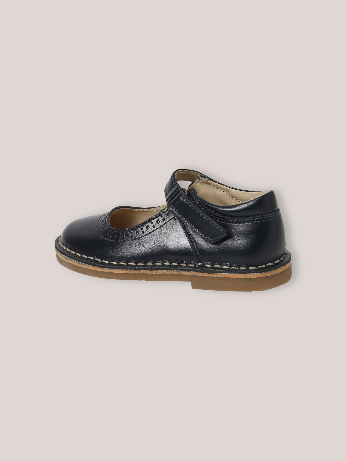 Leren babyschoenen met riempje