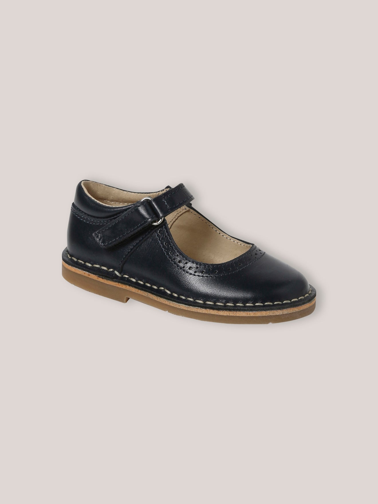 Leren babyschoenen met riempje