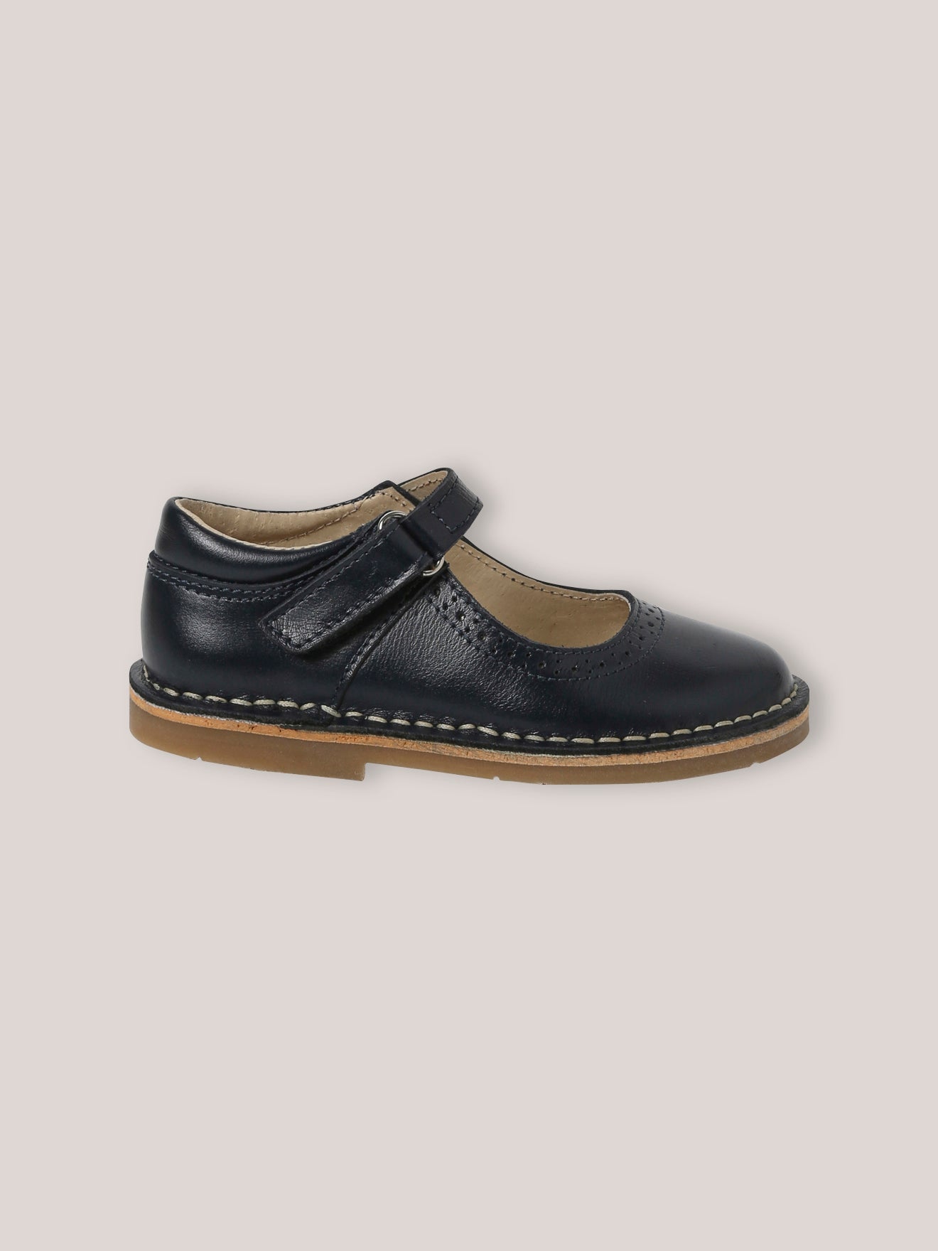 Leren babyschoenen met riempje