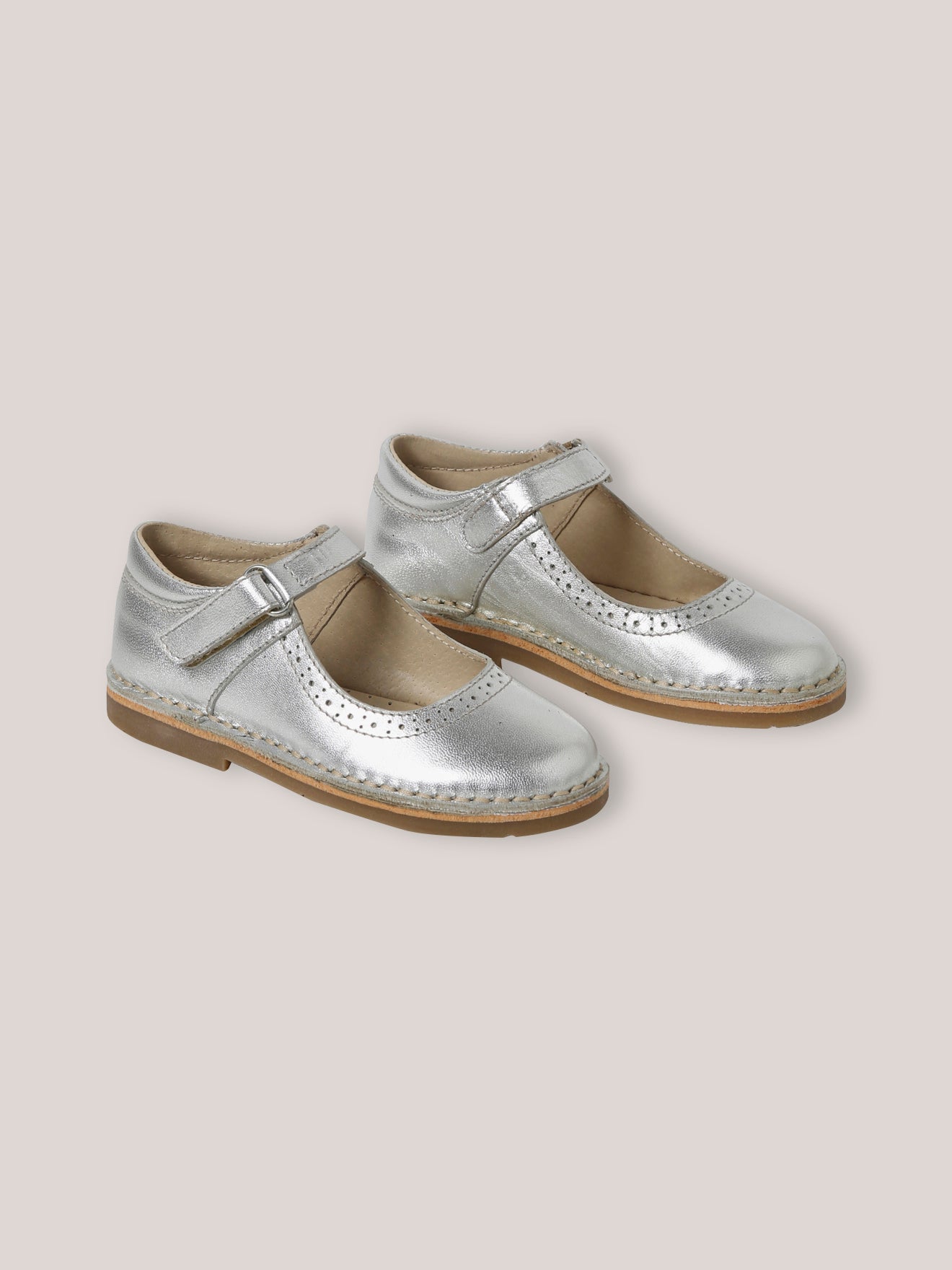 Leren babyschoenen met riempje