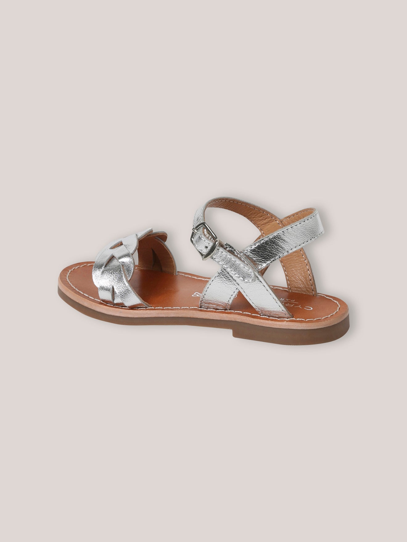 Sandales en cuir tressé Fille