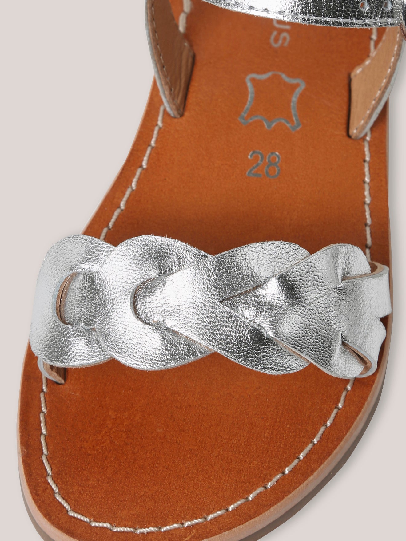 Sandales en cuir tressé Fille