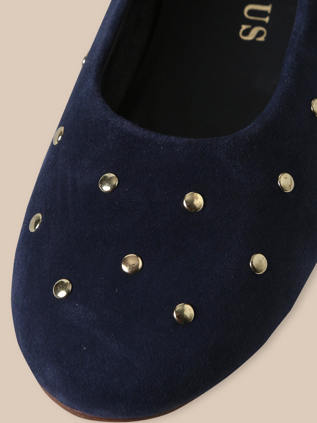 Ballerines en cuir clouté Fille
