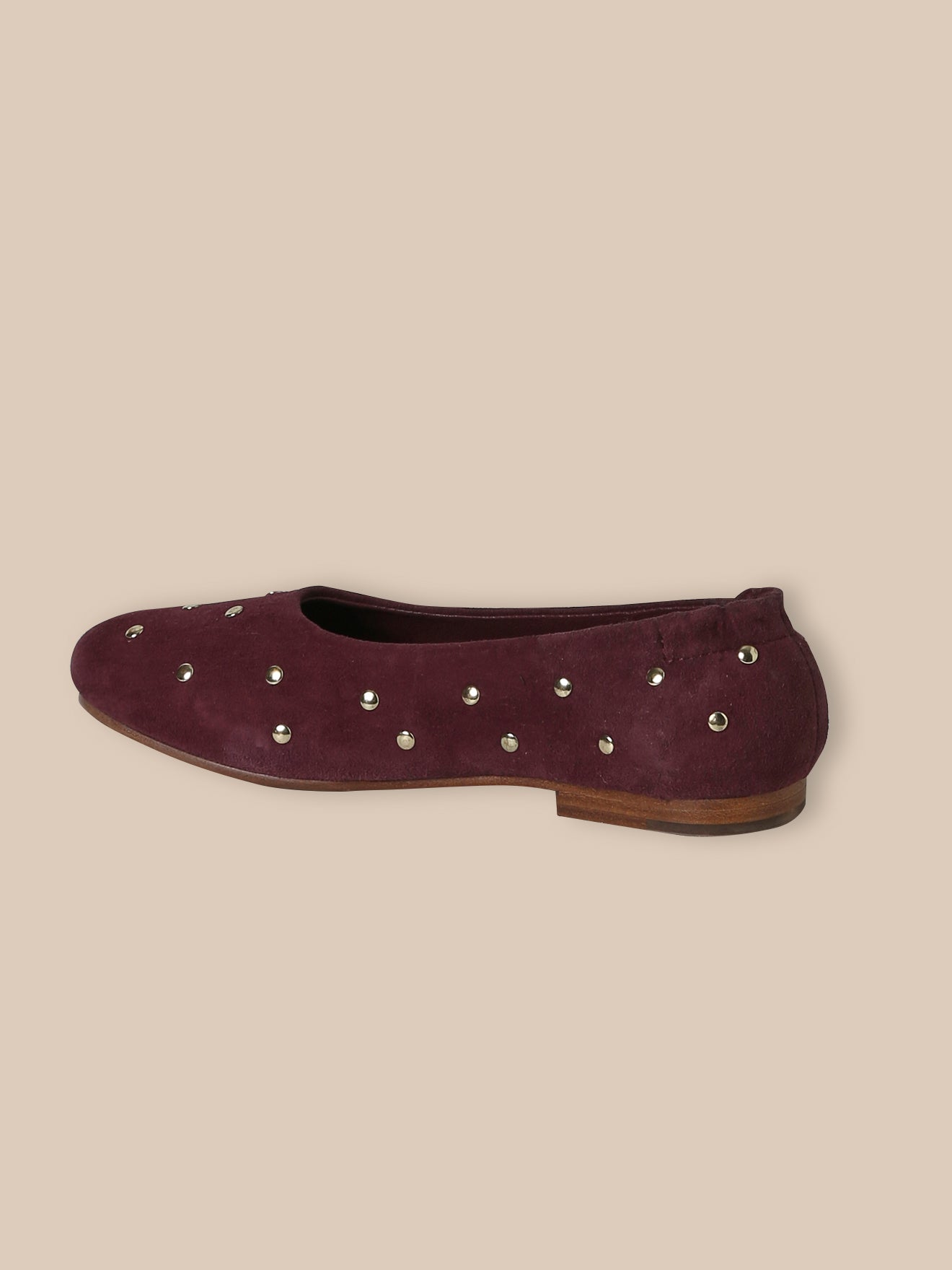 Ballerines en cuir clouté Fille