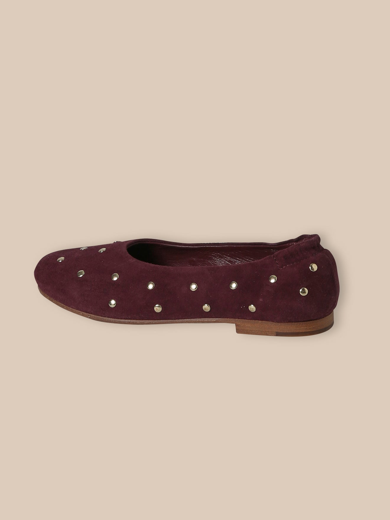Ballerines en cuir clouté Fille