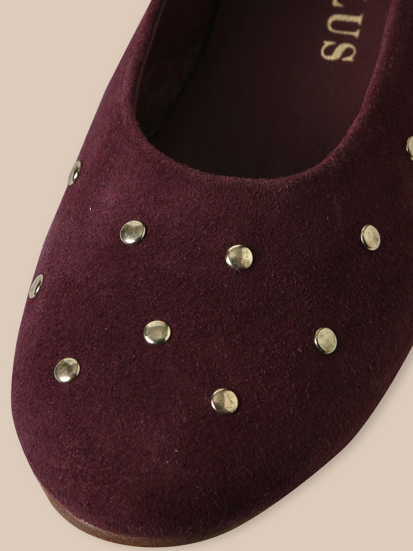 Ballerines en cuir clouté Fille