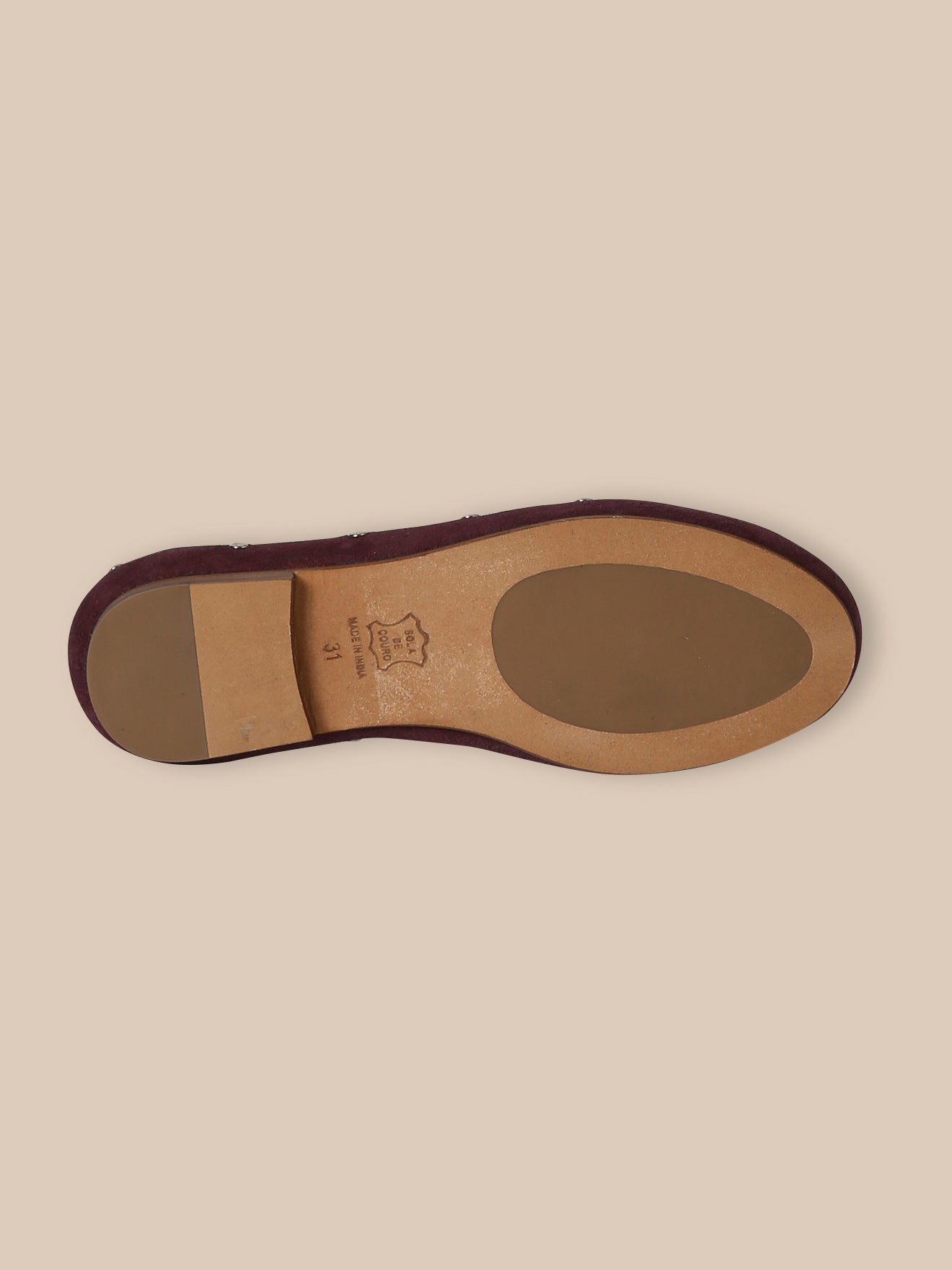 Ballerines en cuir clouté Fille