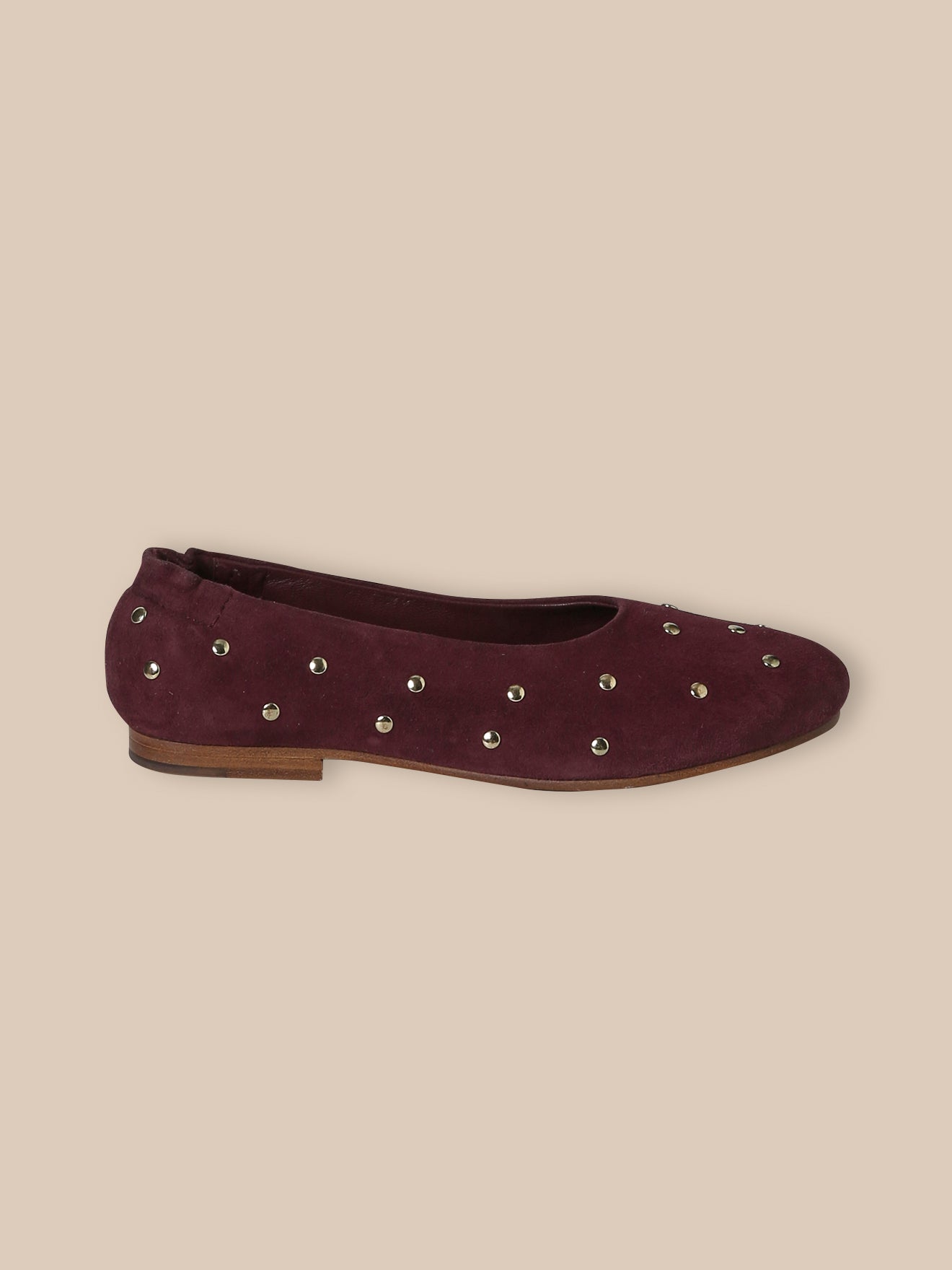 Ballerines en cuir clouté Fille