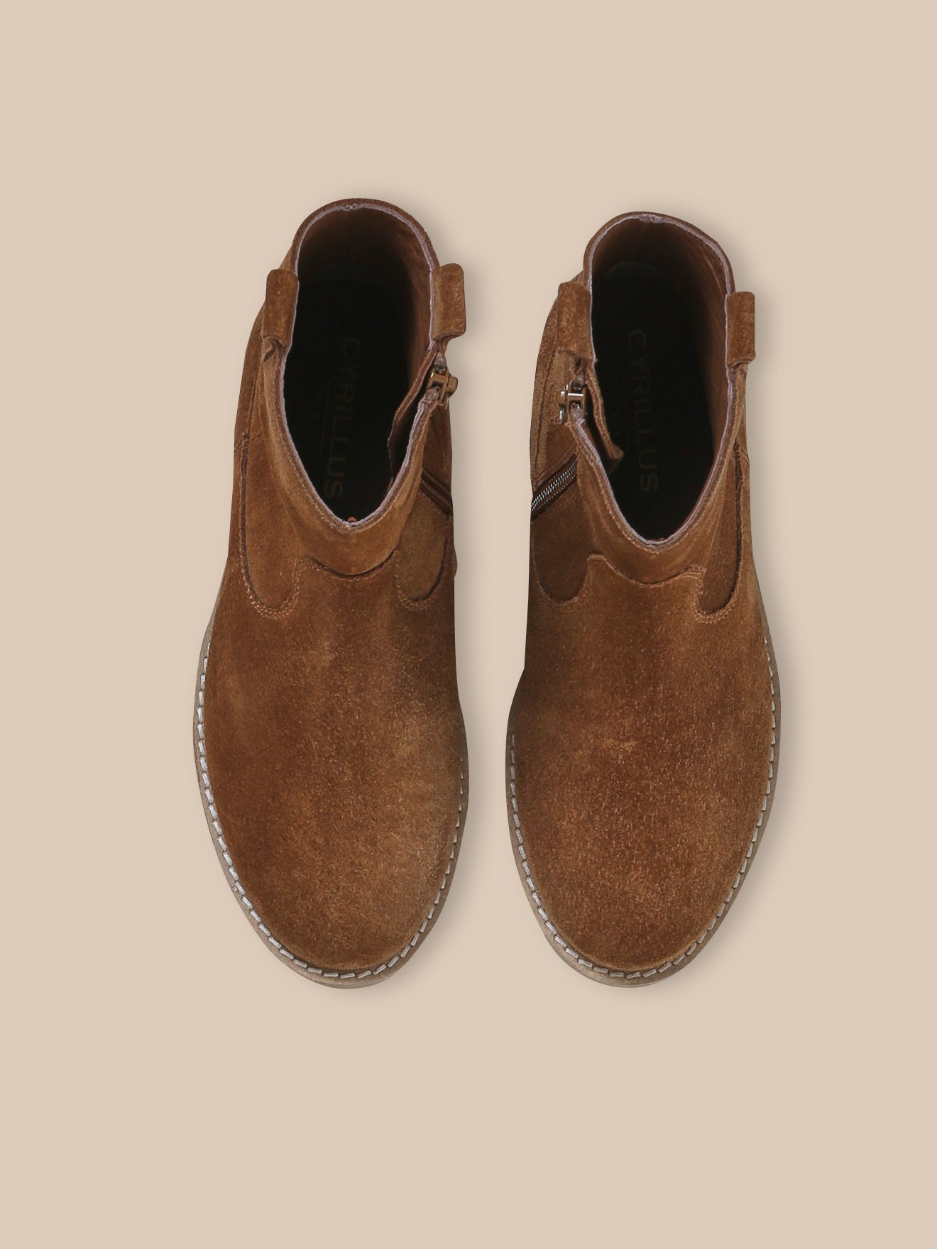 Boots western en croûte de cuir Fille