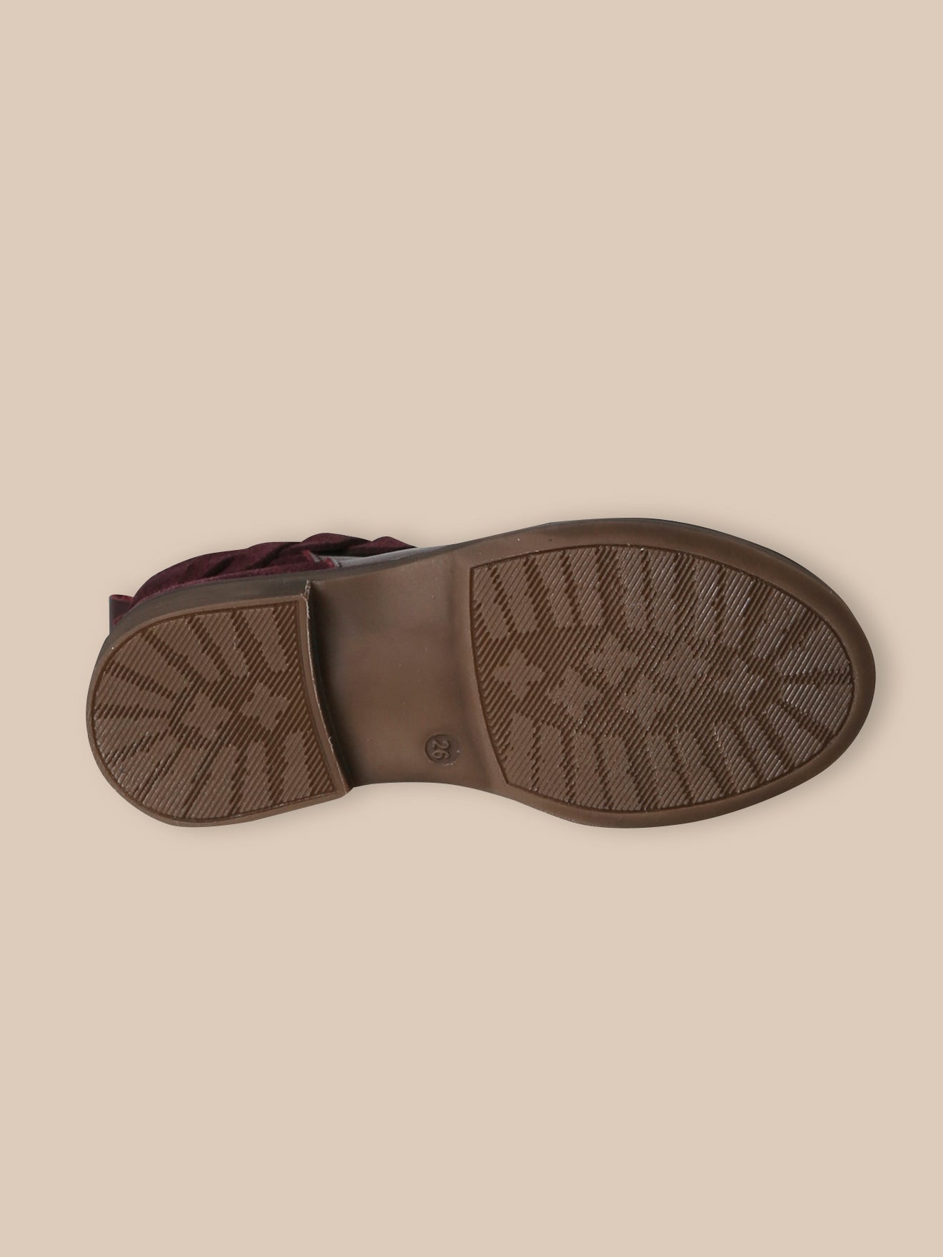 Leren meisjesboots met vlechtwerk