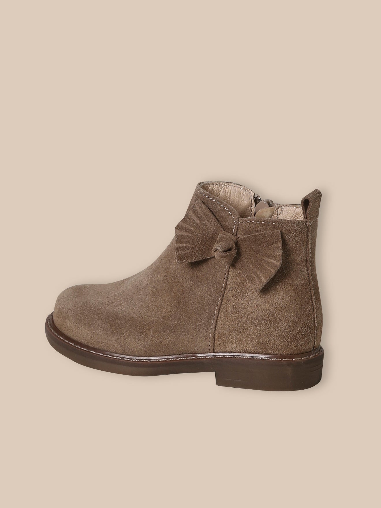 Suèdeleren meisjesboots met strikje