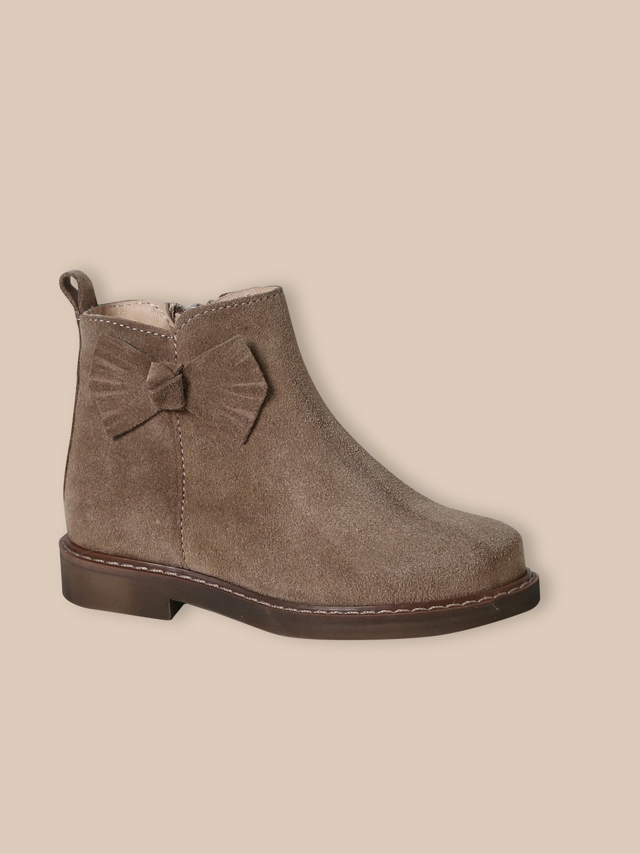 Suèdeleren meisjesboots met strikje