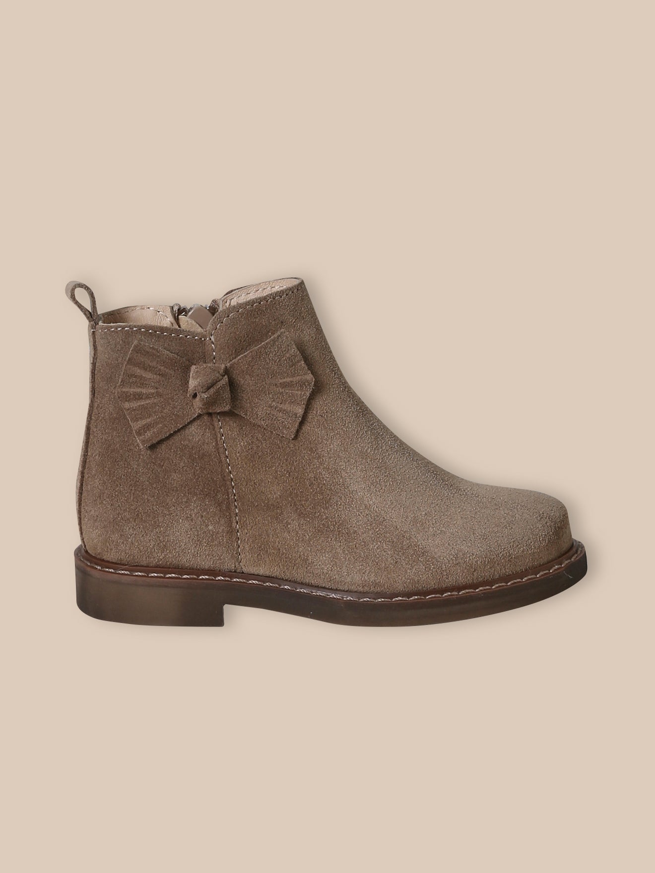 Suèdeleren meisjesboots met strikje
