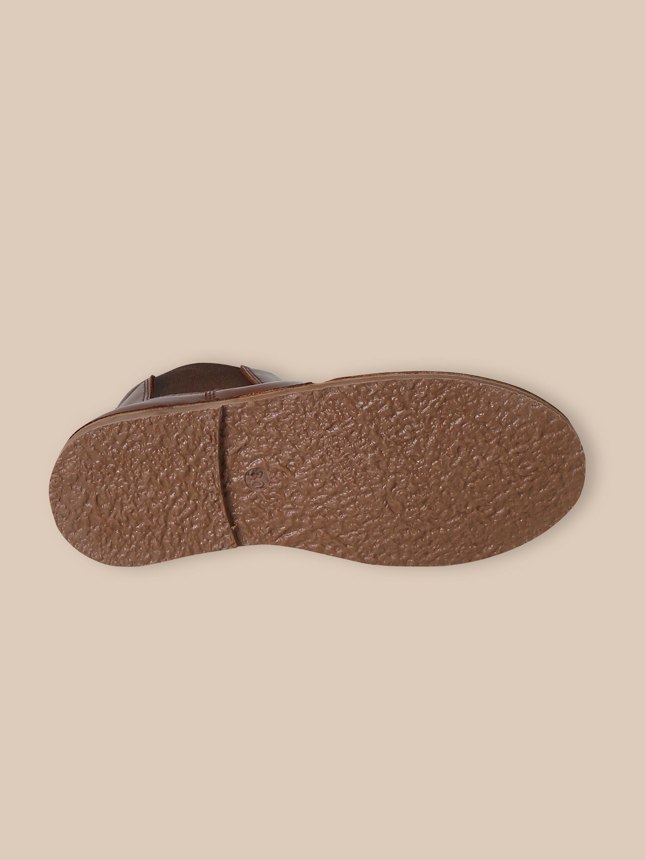 Leren meisjesboots met geperforeerde tip