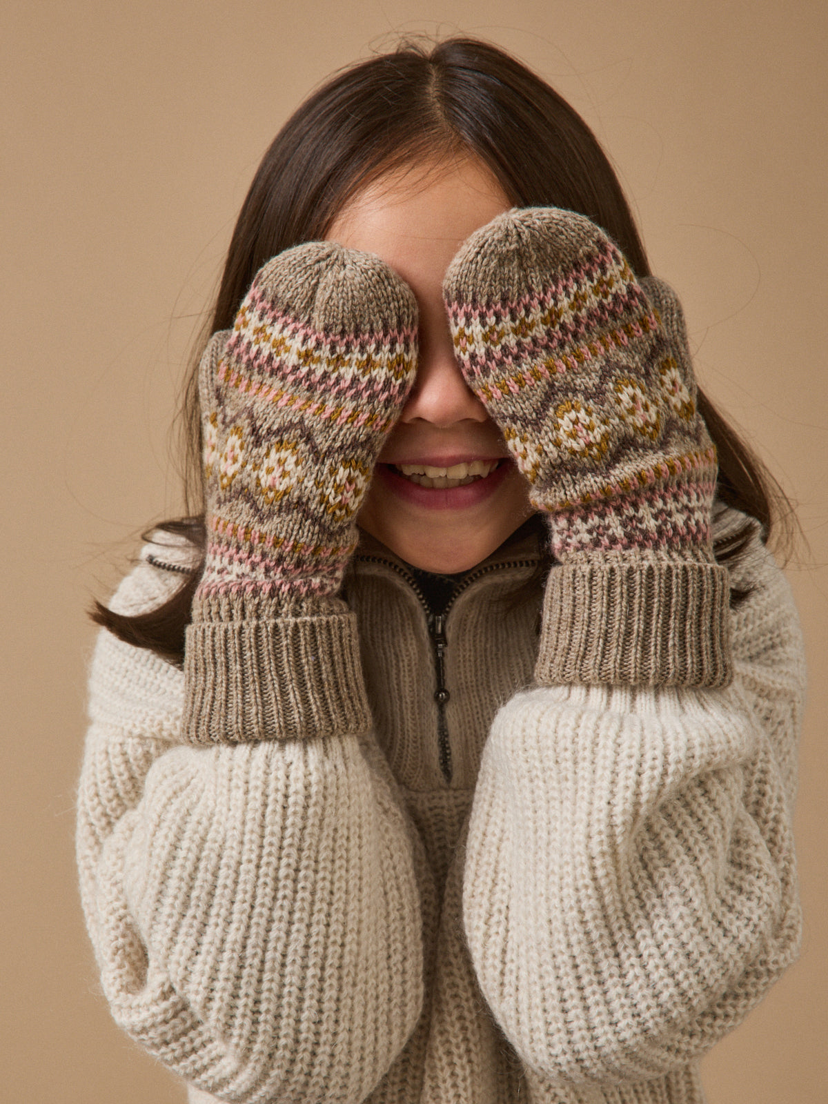 Moufles jacquard enfant